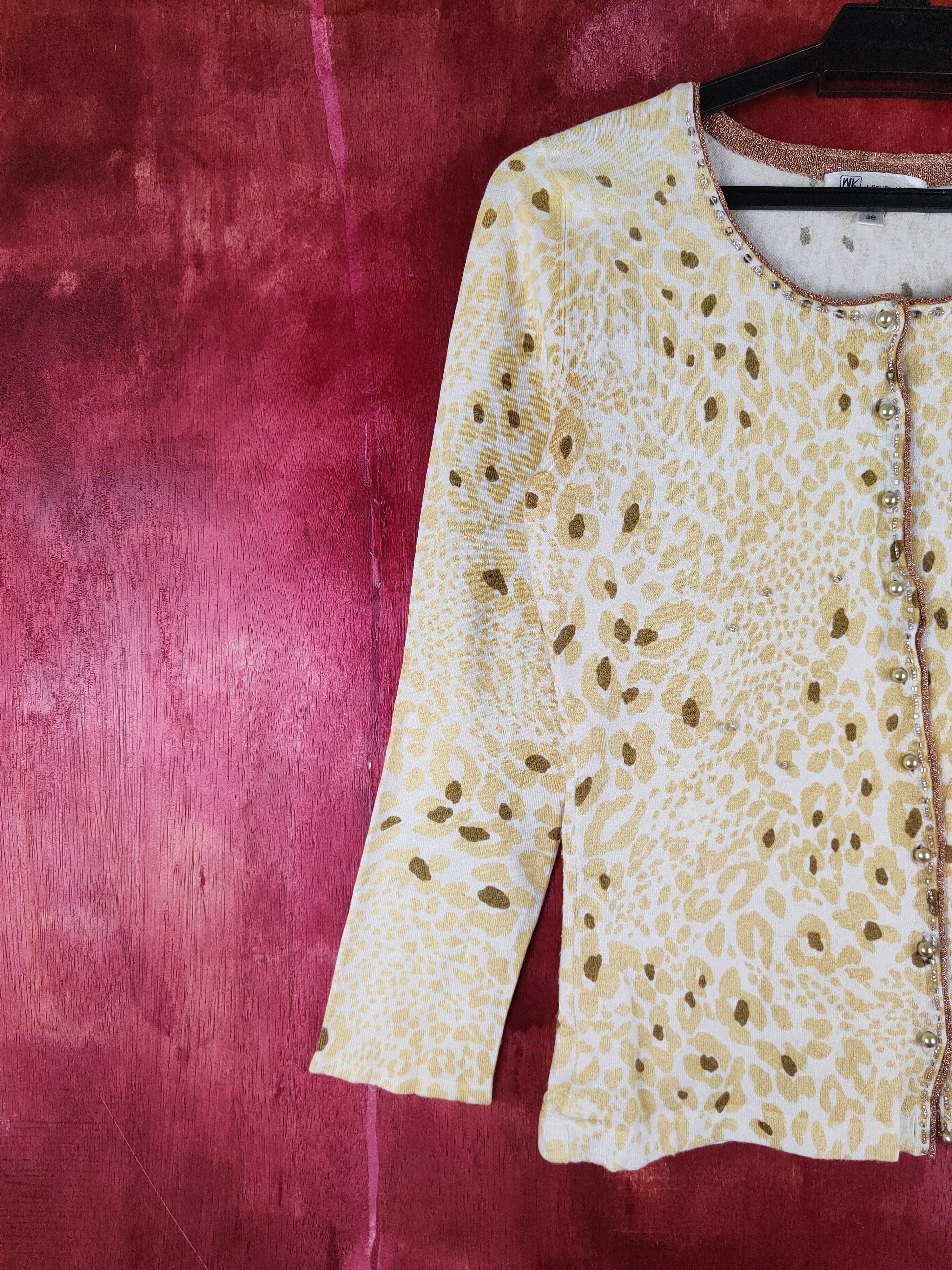 Japanese Brand × Michel Klein Michel Klein Mustard Knitwear Cardigan #S1124 Size S / US 4 / IT 40 - 3 Thumbnail