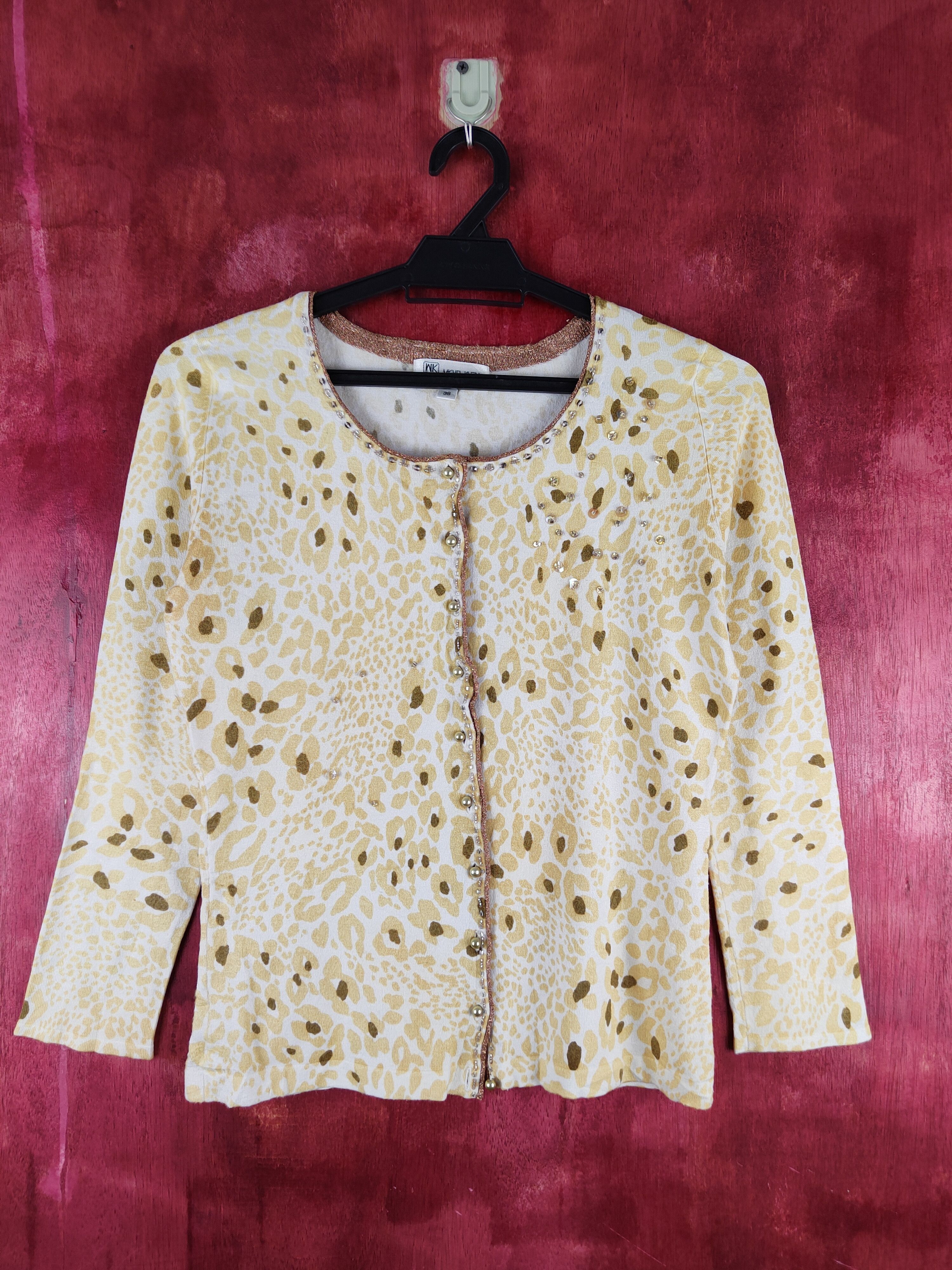 Japanese Brand × Michel Klein Michel Klein Mustard Knitwear Cardigan #S1124 Size S / US 4 / IT 40 - 1 Thumbnail