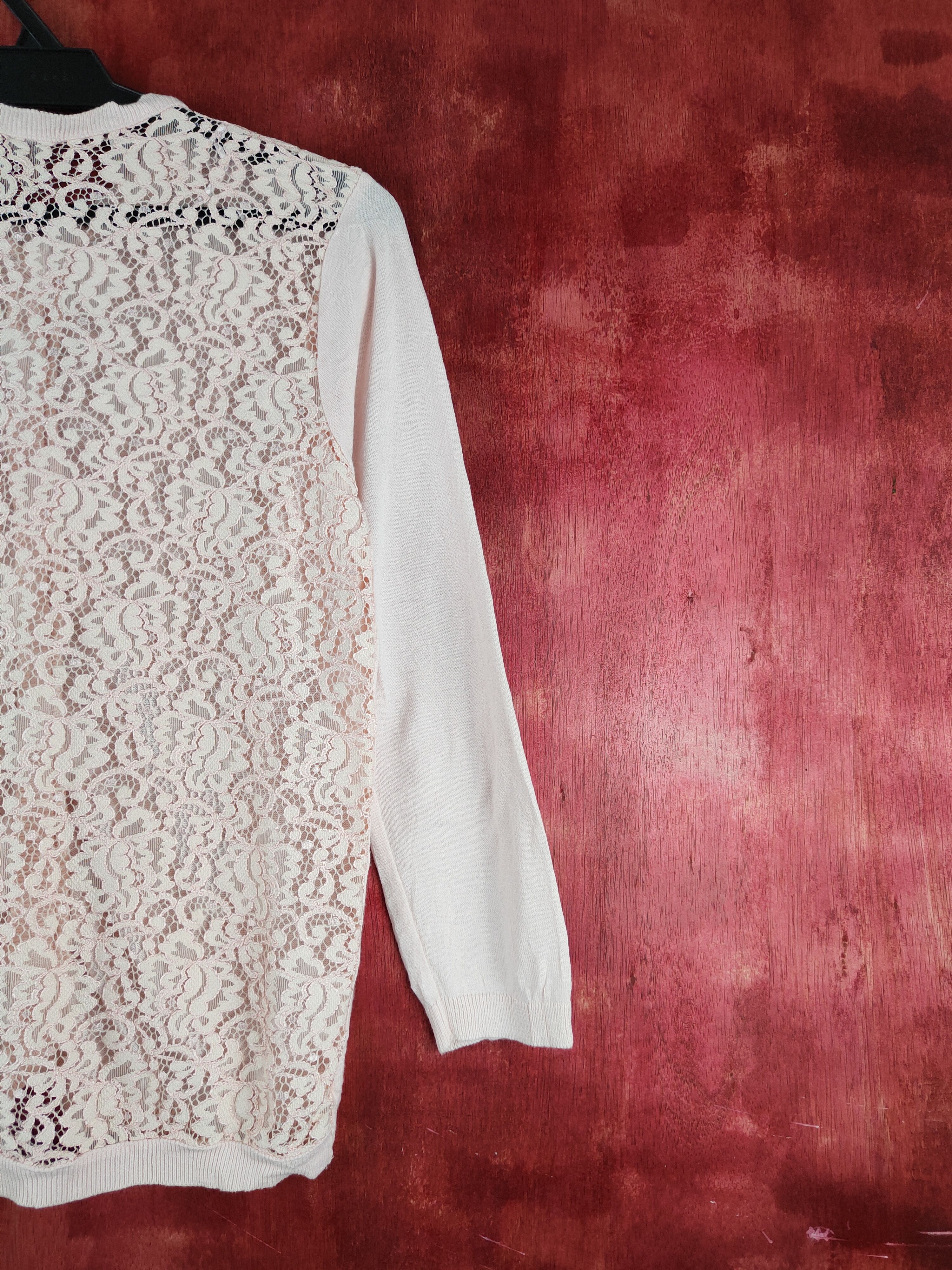 Japanese Brand Japanese Brand Pink Crochet Meshnet Knitwear Cardigan #S1125 Size S / US 4 / IT 40 - 9 Thumbnail