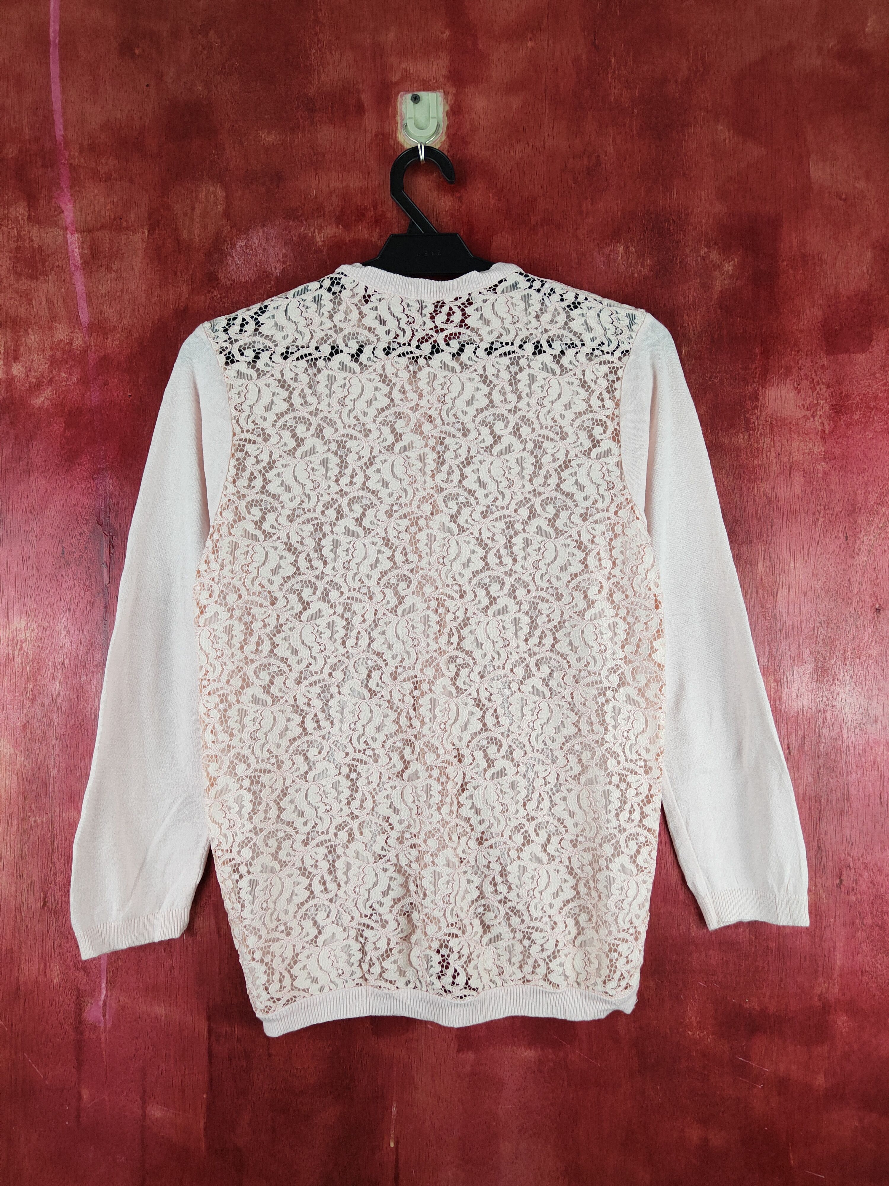 Japanese Brand Japanese Brand Pink Crochet Meshnet Knitwear Cardigan #S1125 Size S / US 4 / IT 40 - 7 Thumbnail