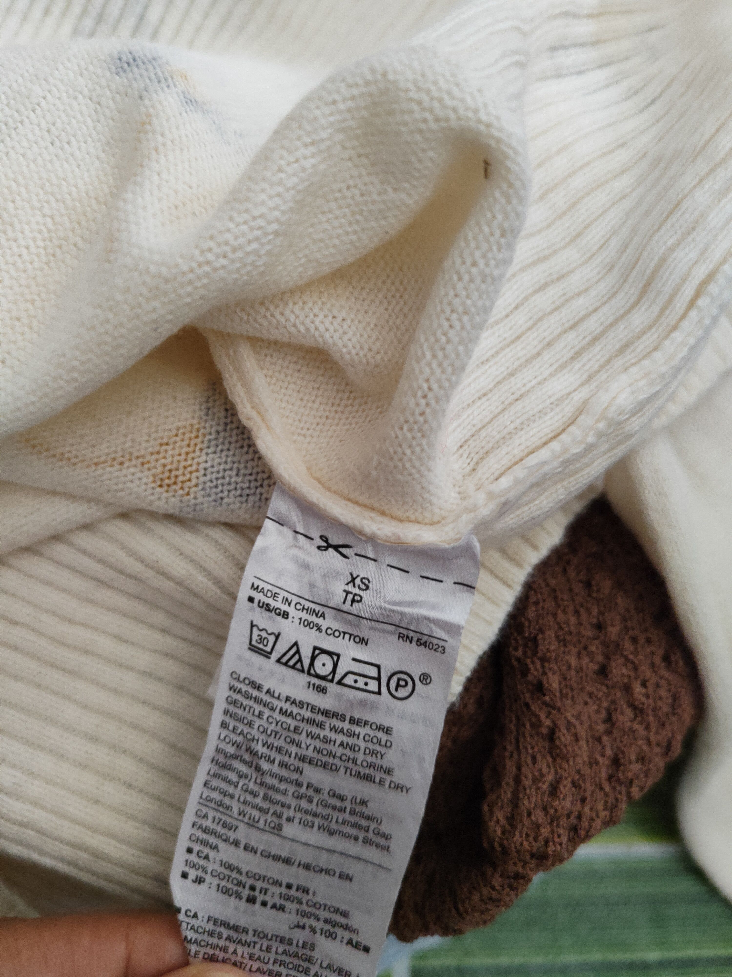 Gap × Japanese Brand GAP Cream Flowers Knitwear Cardigan #S1129 Size XS / US 0-2 / IT 36-38 - 10 Thumbnail