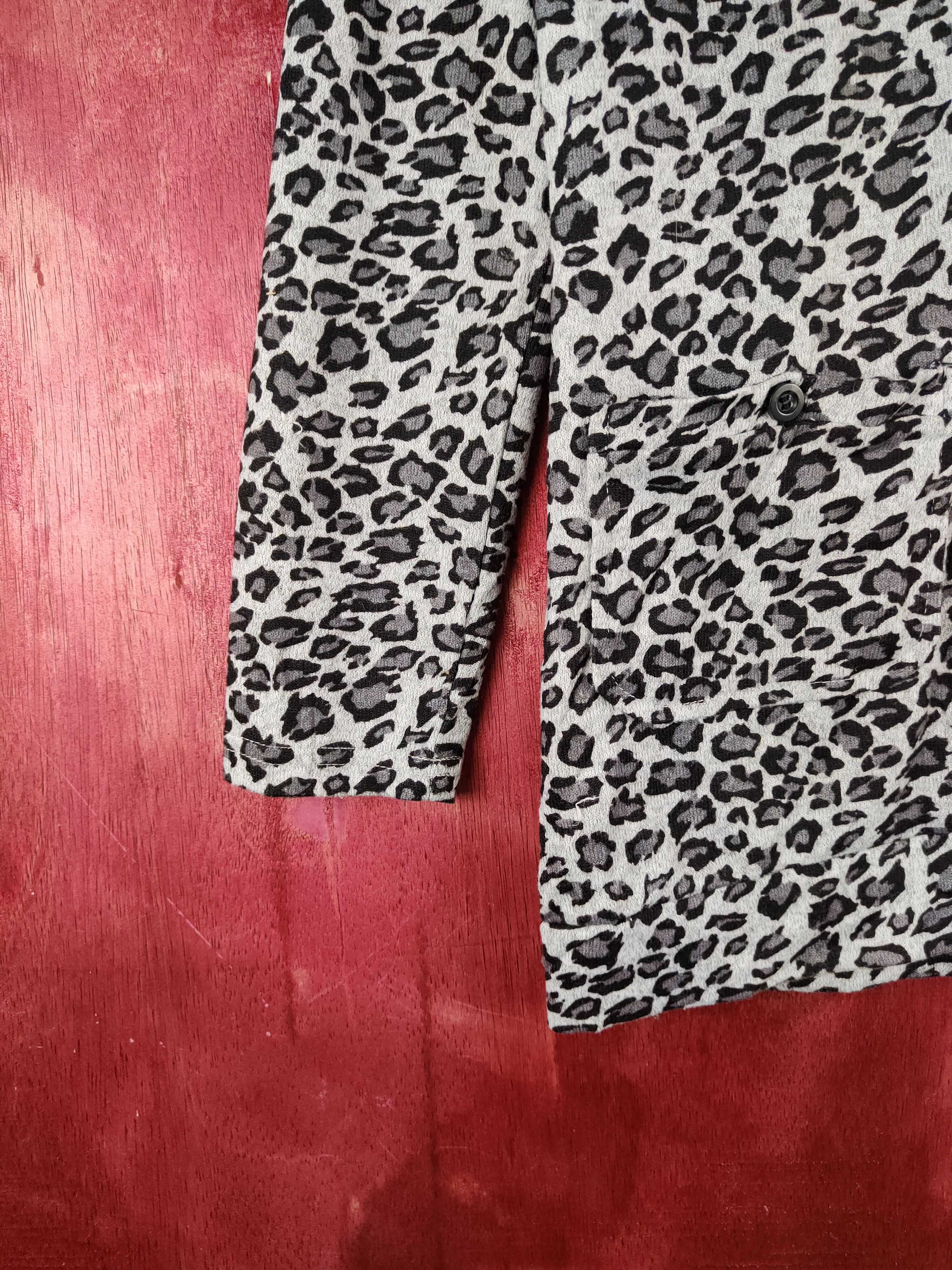 Japanese Brand Ciel Sucré leopad Gray Knitwear Cardigan #S1130 Size M / US 6-8 / IT 42-44 - 4 Thumbnail