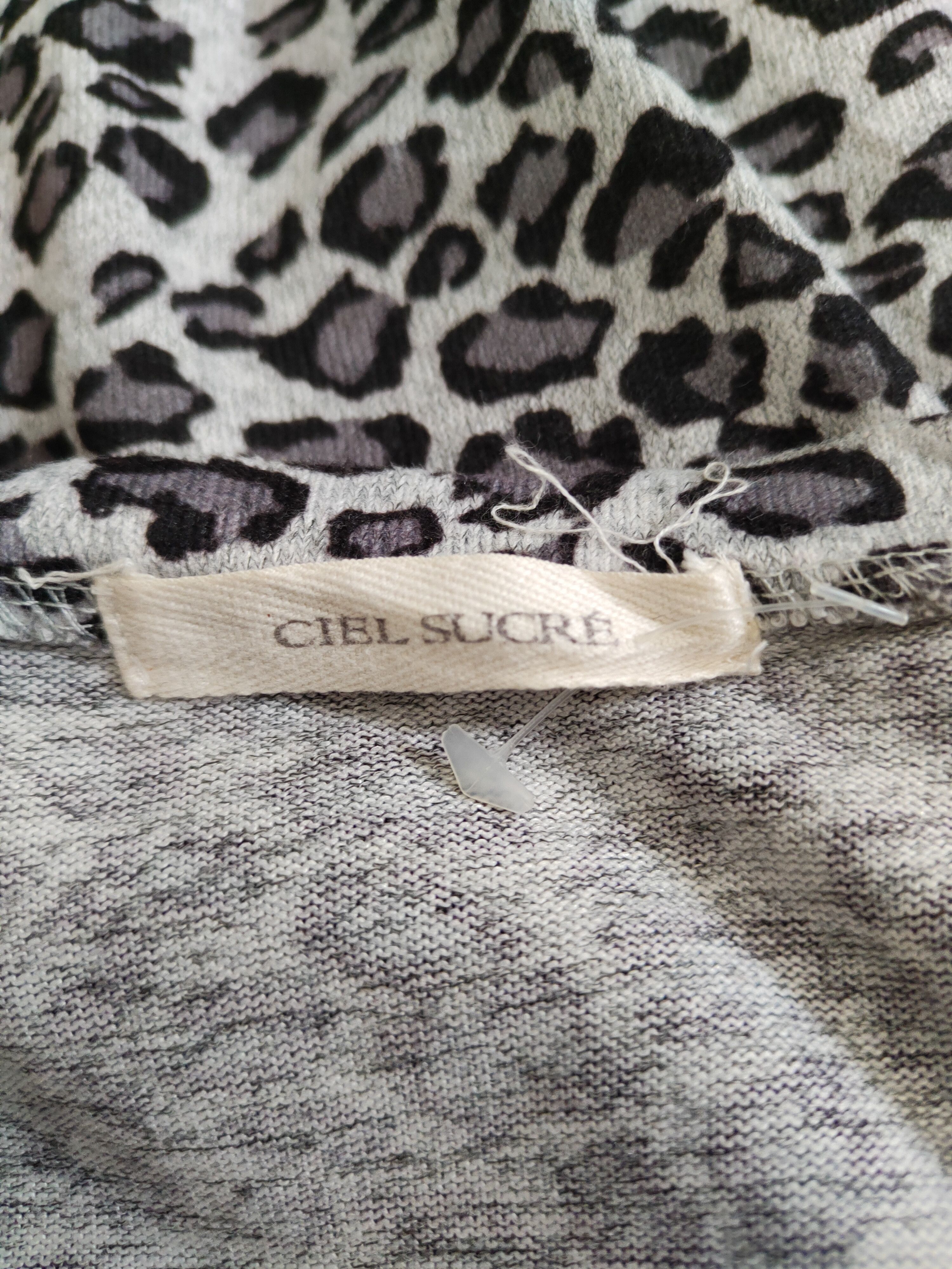 Japanese Brand Ciel Sucré leopad Gray Knitwear Cardigan #S1130 Size M / US 6-8 / IT 42-44 - 11 Thumbnail