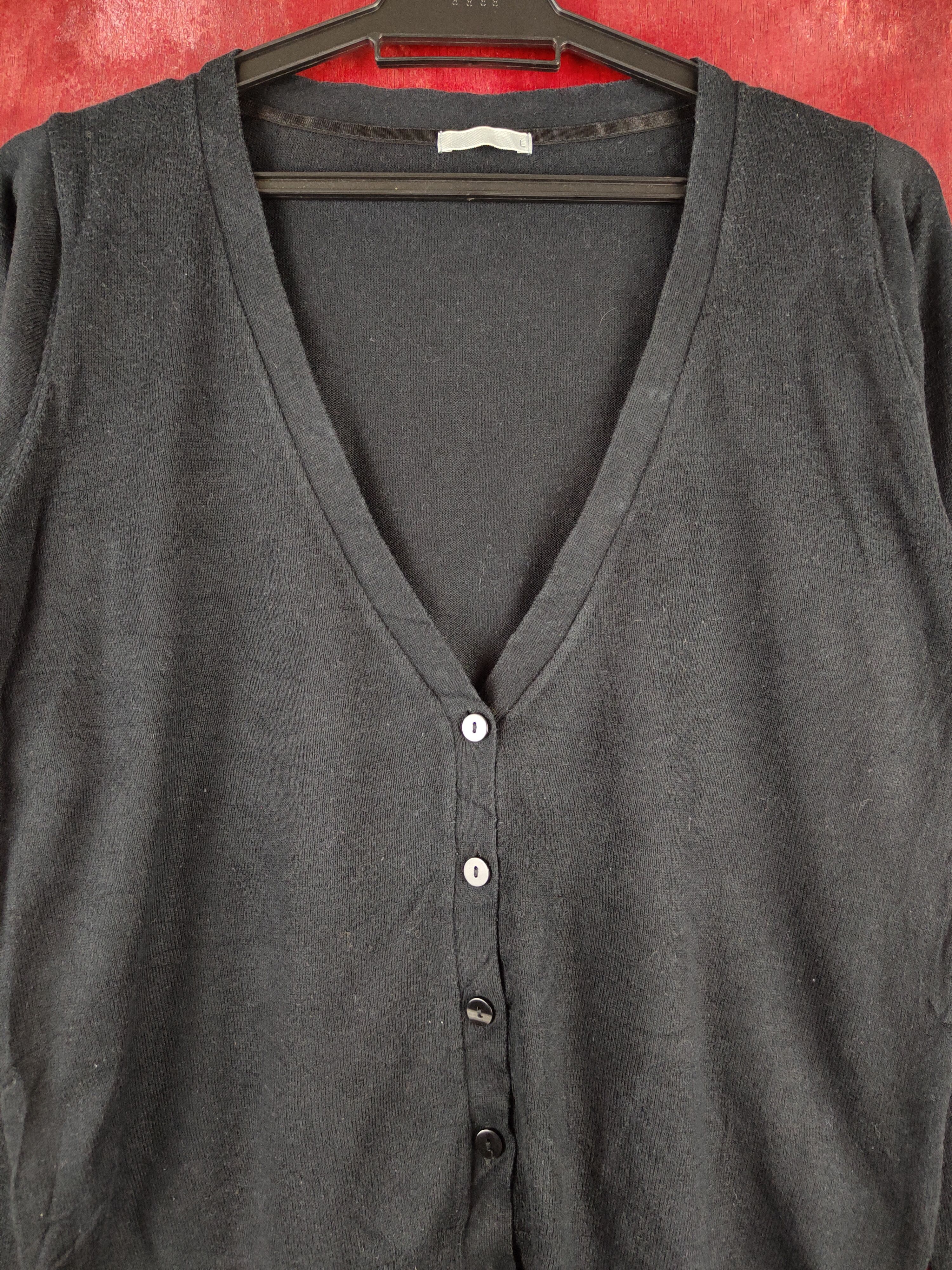 Japanese Brand Japanese Brand Black Knitwear Cardigan #S1131 Size L / US 10 / IT 46 - 2 Thumbnail