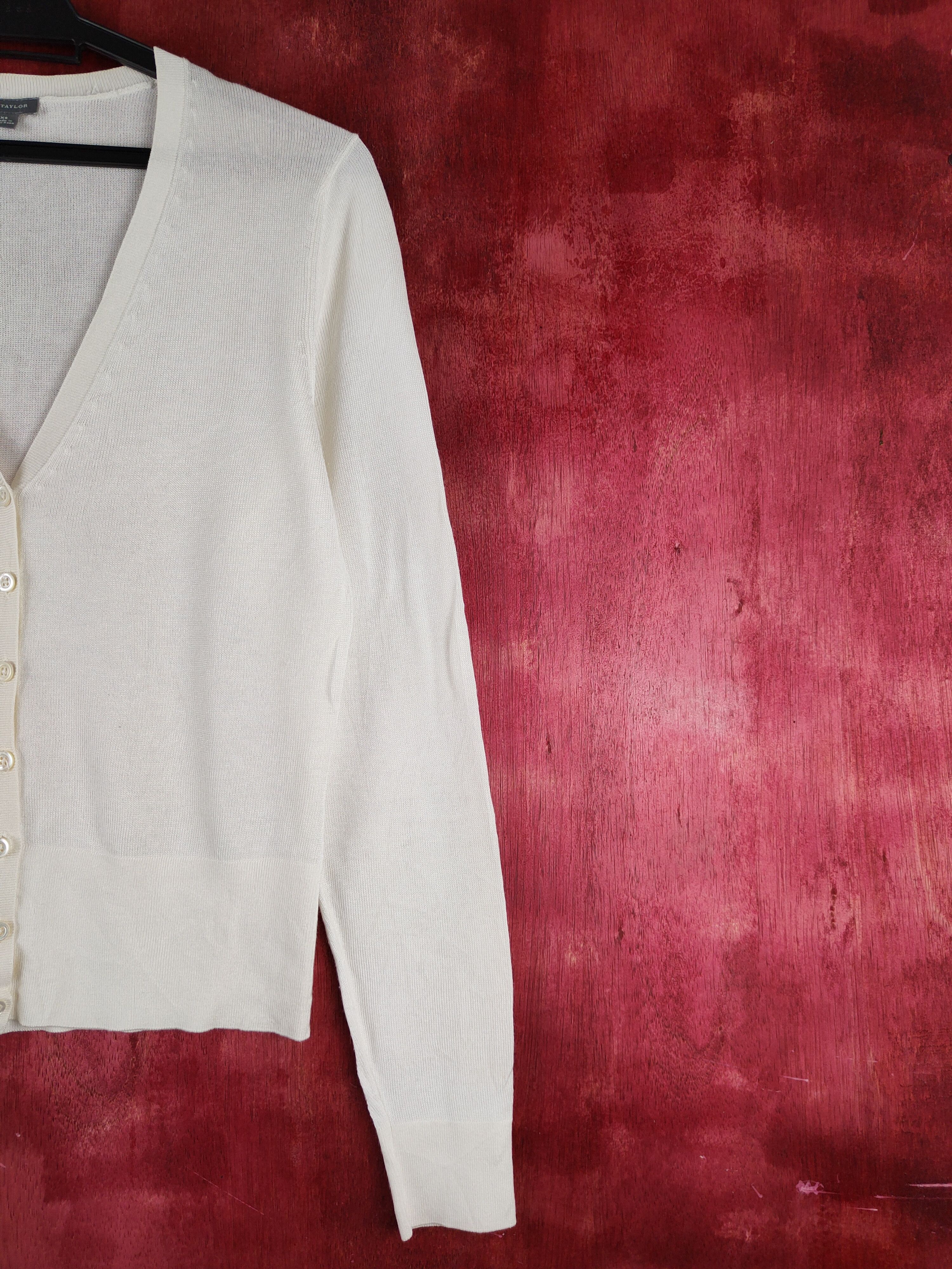 Ann Taylor × Japanese Brand Ann Taylor Ivory Knitwear Cardigan #S1133 Size XS / US 0-2 / IT 36-38 - 5 Thumbnail