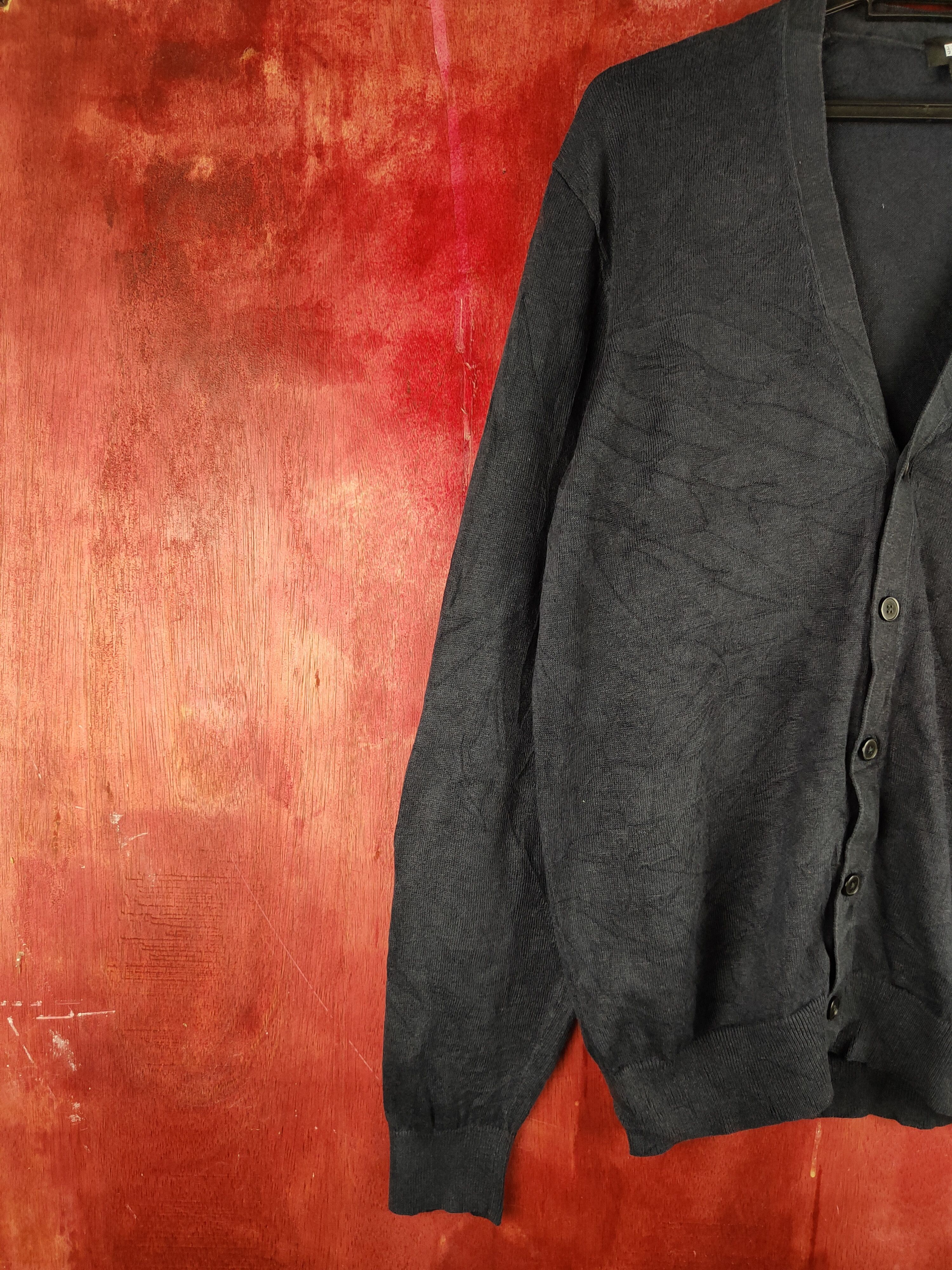 Japanese Brand × Uniqlo Uniqlo Navy Faded Knitwear Cardigan #S1134 Size US L / EU 52-54 / 3 - 3 Thumbnail