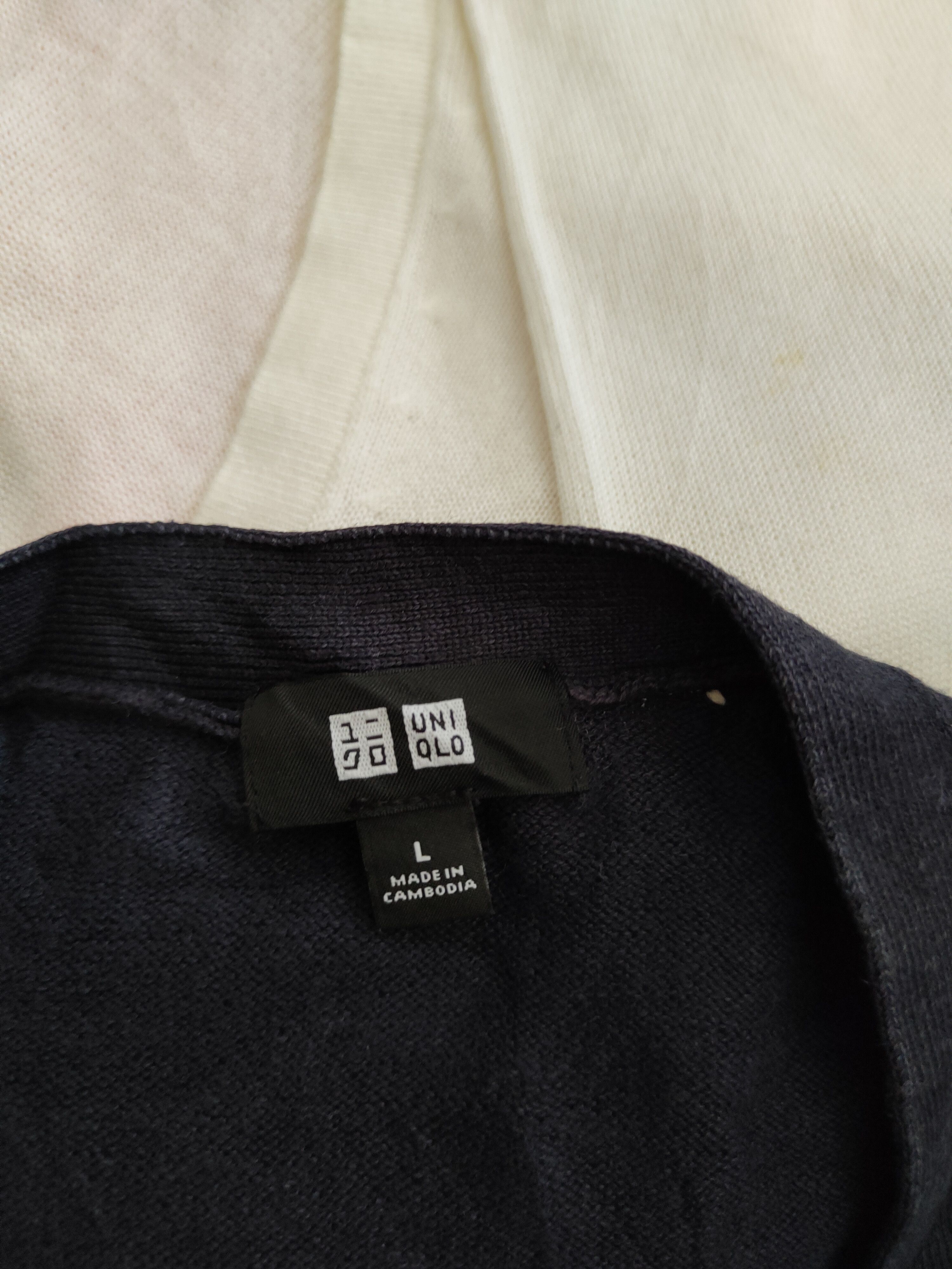 Japanese Brand × Uniqlo Uniqlo Navy Faded Knitwear Cardigan #S1134 Size US L / EU 52-54 / 3 - 11 Thumbnail