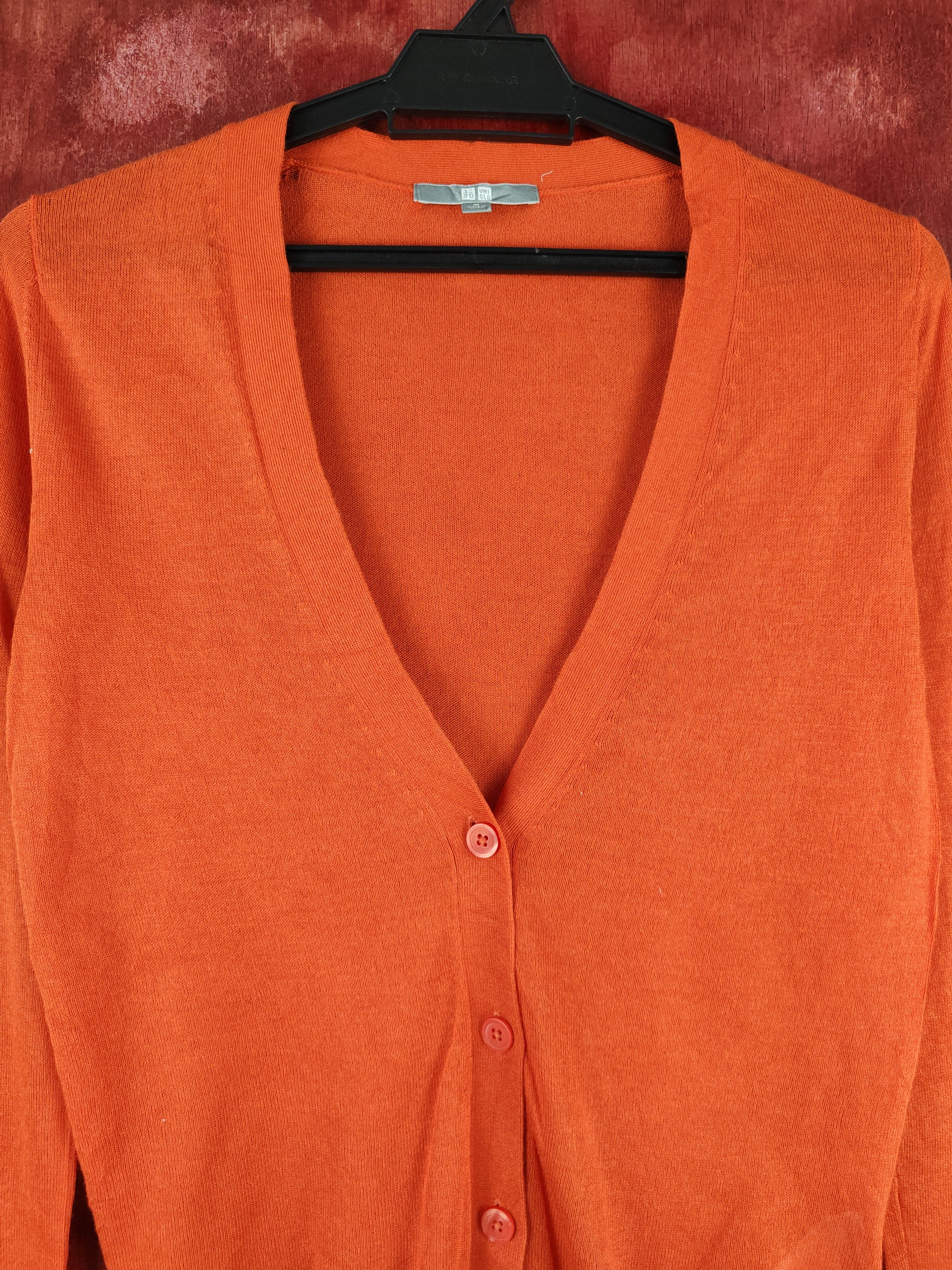 Japanese Brand Uniqlo Dark Orange Knitwear Cardigan #S1136 Size M / US 6-8 / IT 42-44 - 2 Thumbnail