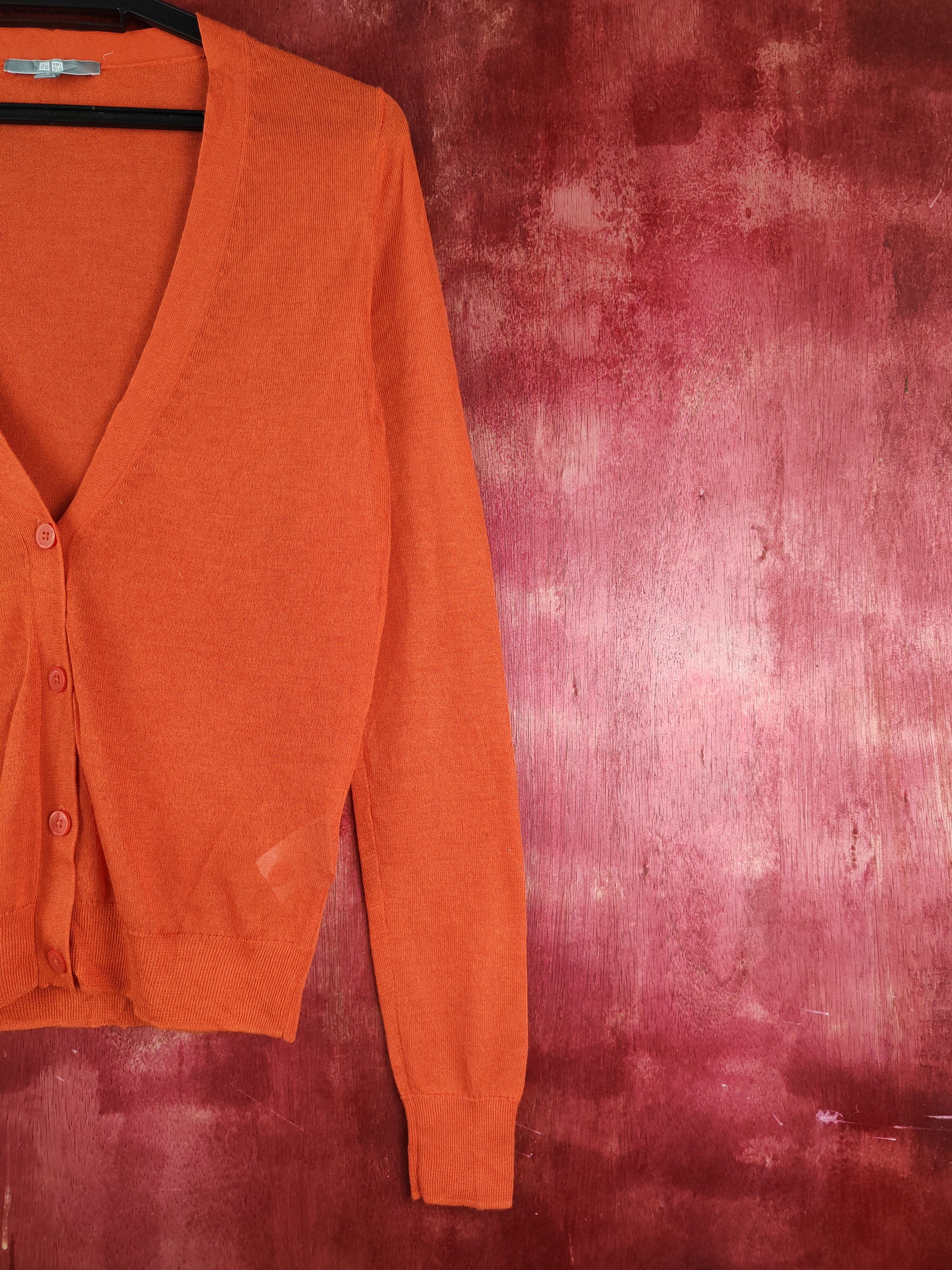 Japanese Brand Uniqlo Dark Orange Knitwear Cardigan #S1136 Size M / US 6-8 / IT 42-44 - 5 Thumbnail