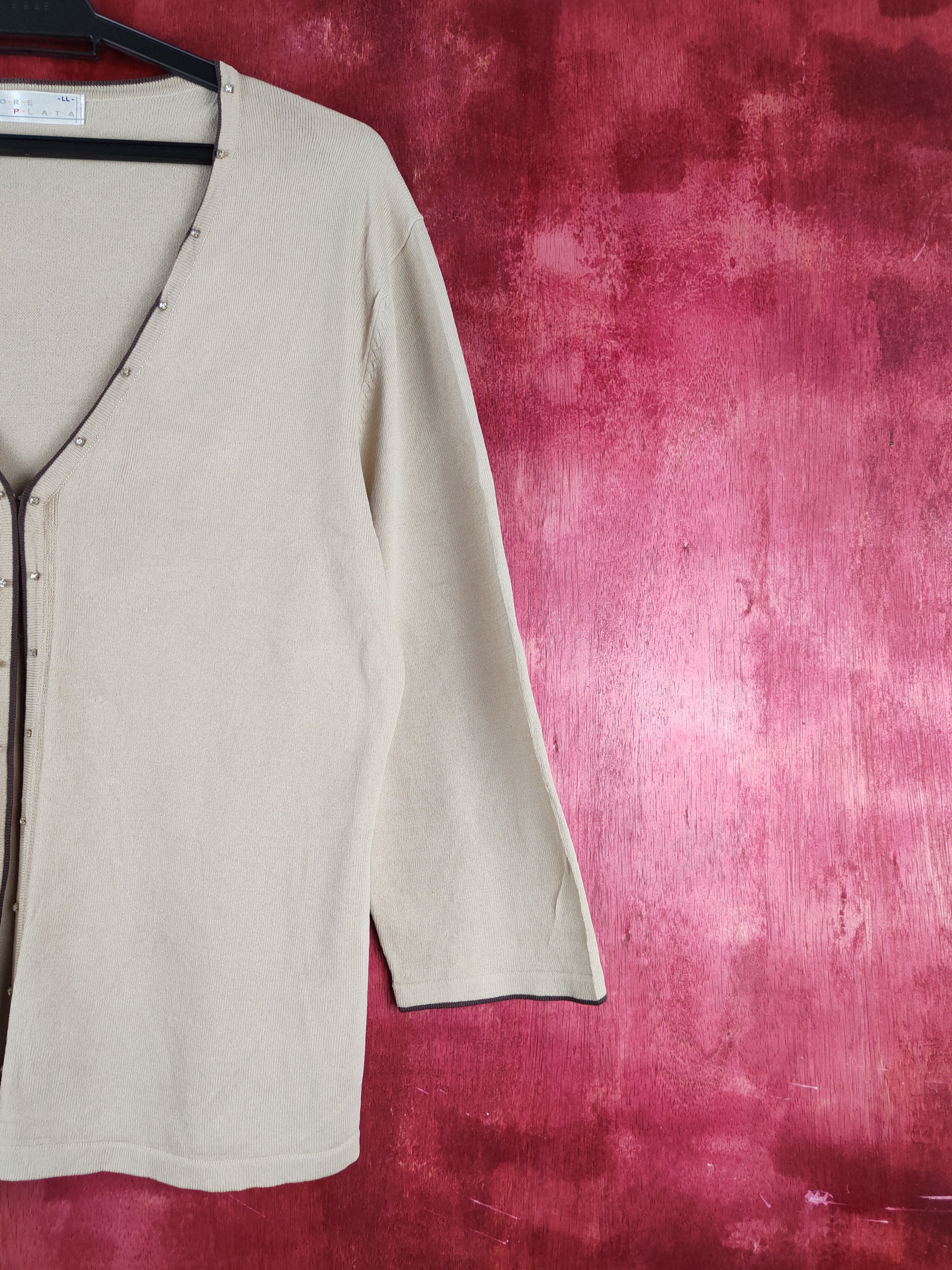 Japanese Brand × Vintage More Plata Brown Knitwear Cardigan #S1137 Size M / US 6-8 / IT 42-44 - 6 Thumbnail