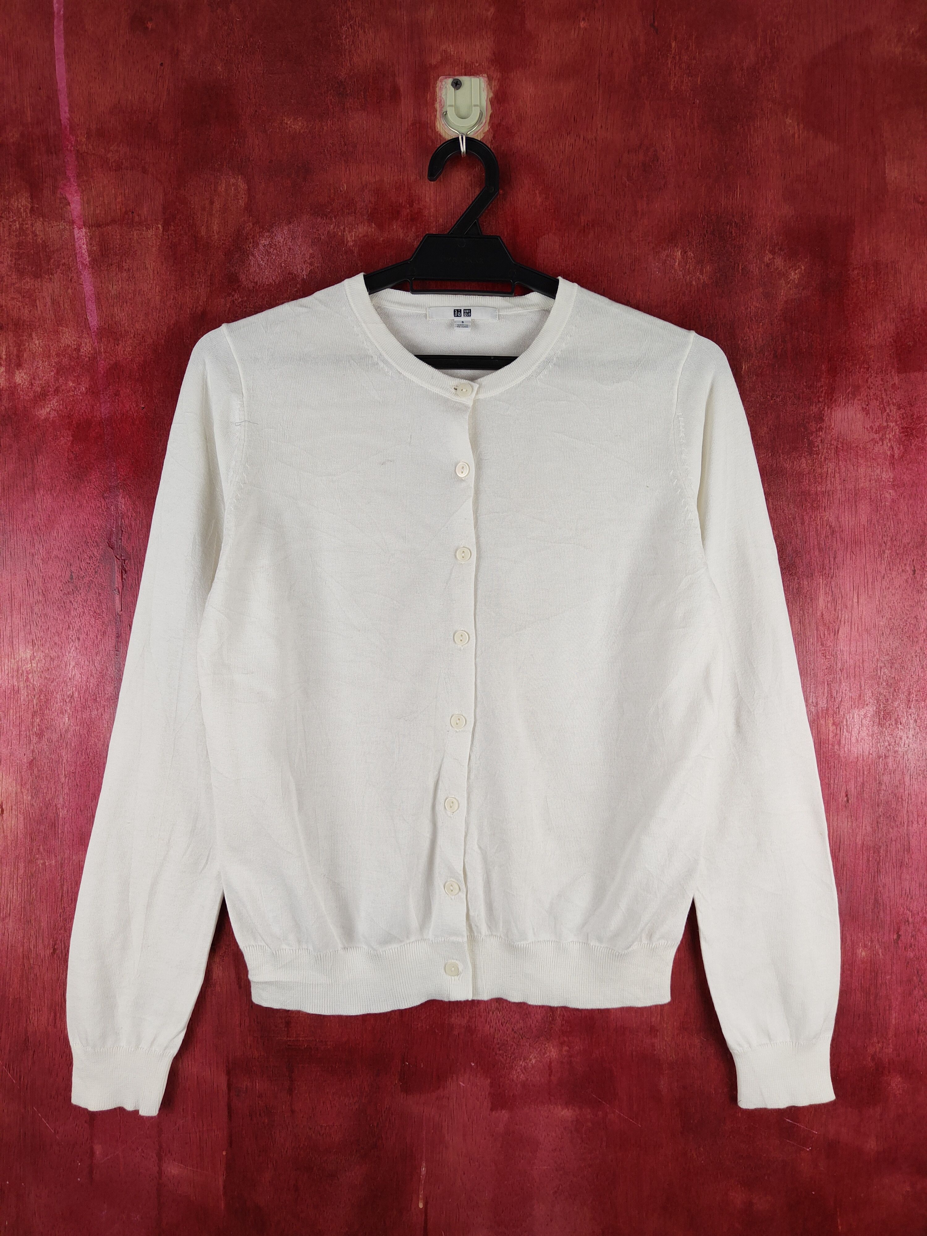 Japanese Brand × Uniqlo Uniqlo vintage Ivory Knitwear Cardigan #S1139 Size S / US 4 / IT 40 - 1 Thumbnail