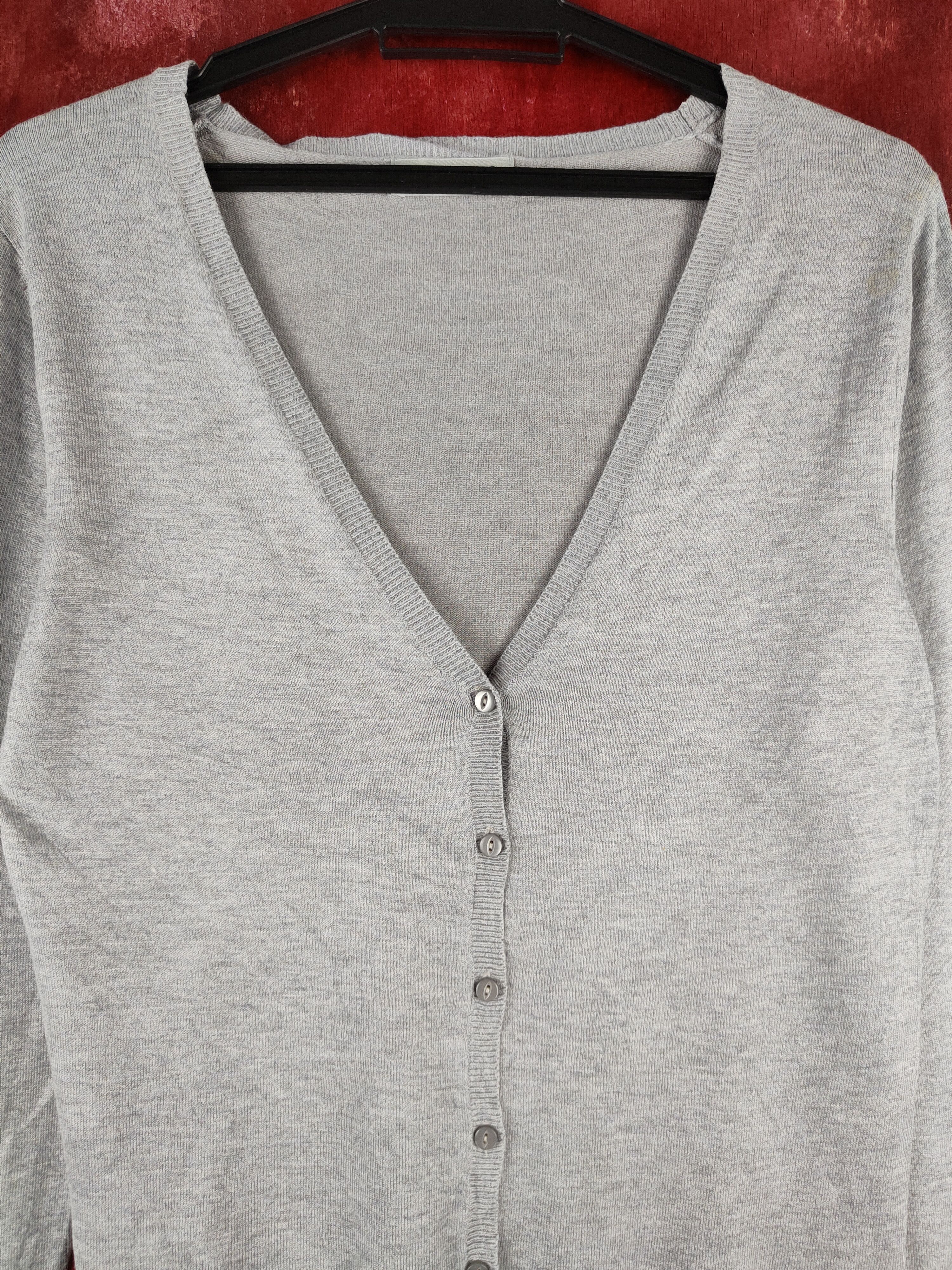 Japanese Brand Theoria Gray Knitwear Cardigan #S1140 Size M / US 6-8 / IT 42-44 - 2 Thumbnail