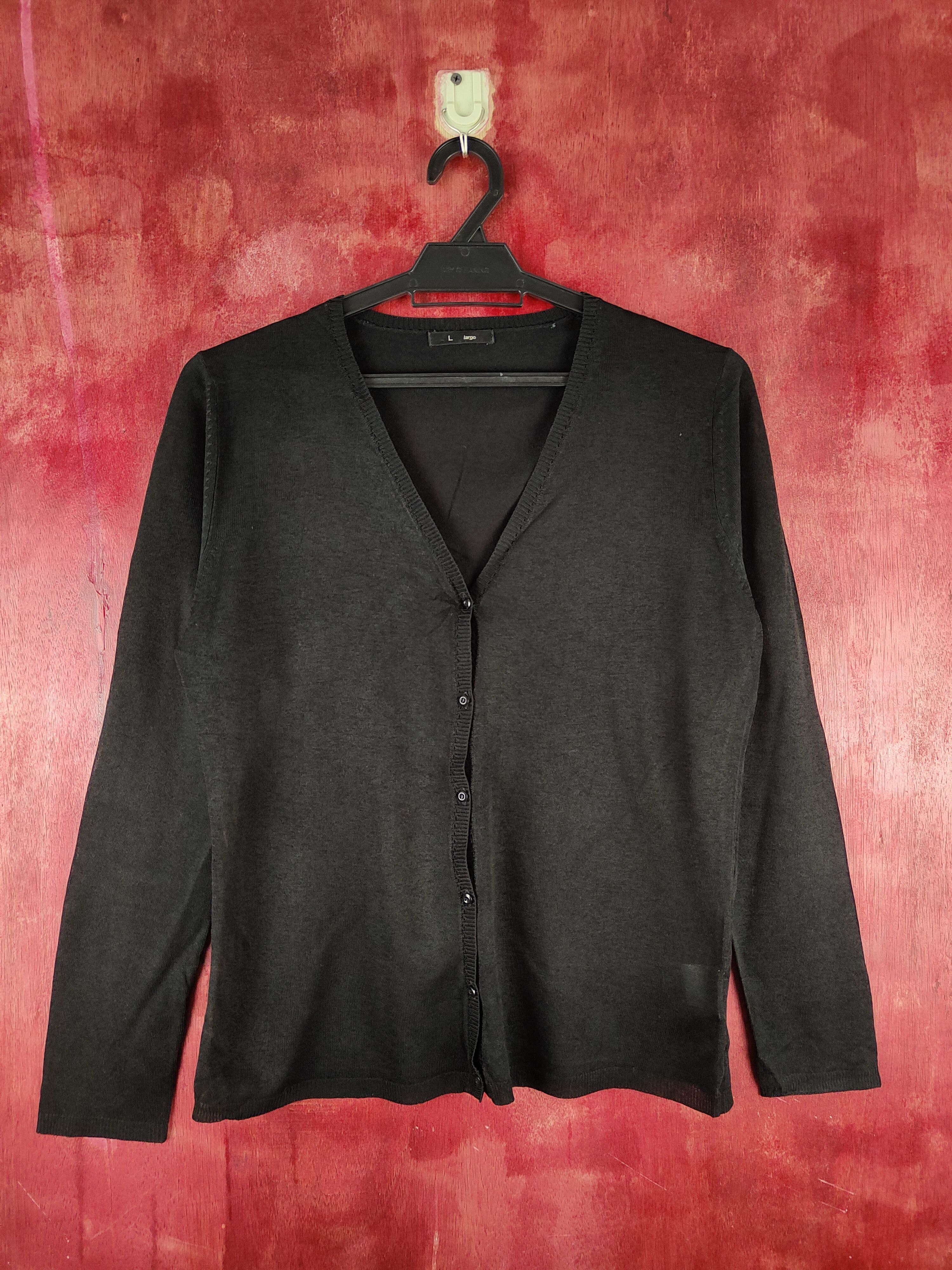 Japanese Brand Japanese Brand Black Crochet Meshnet Knit Cardigan #S1141 Size S / US 4 / IT 40 - 1 Thumbnail
