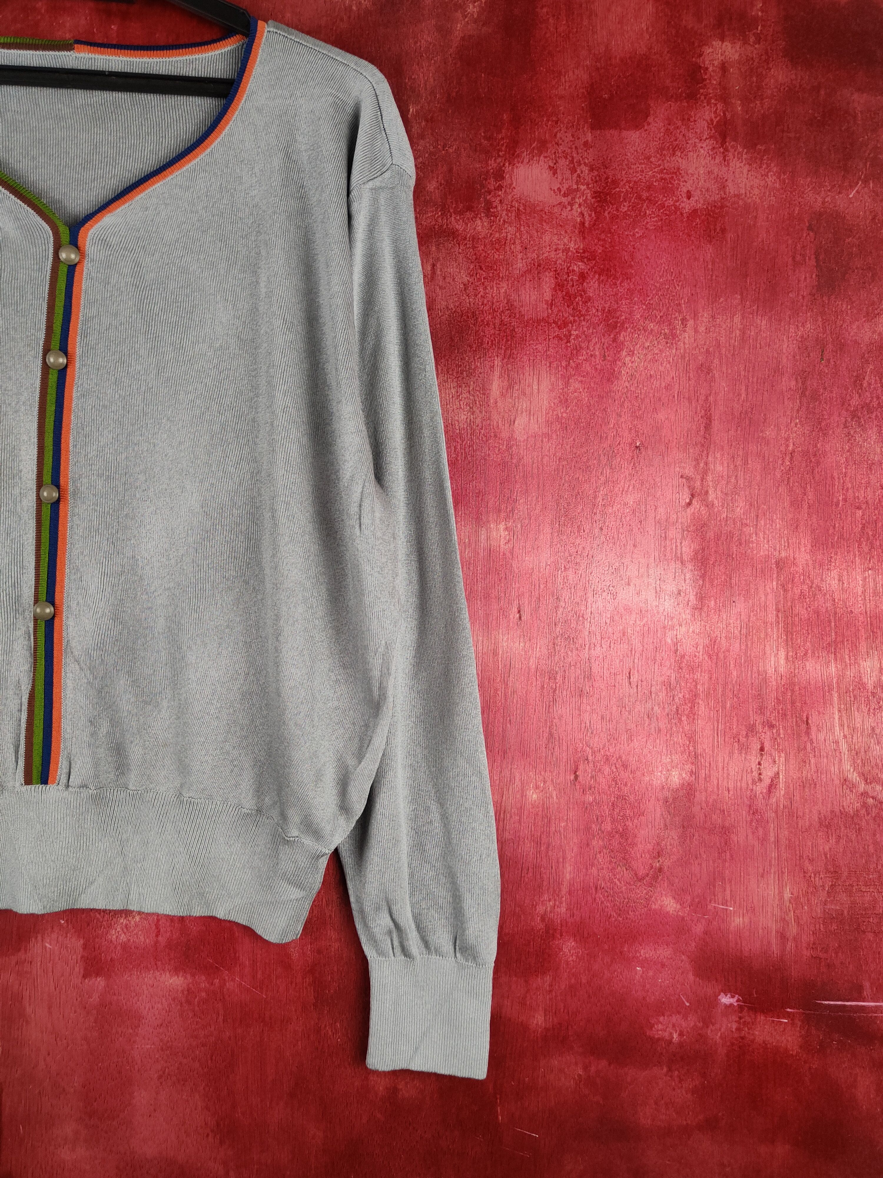Japanese Brand Japanese Brand Gray Crochet Meshnet Knit Sweatshirt #S1142 Size L / US 10 / IT 46 - 5 Thumbnail