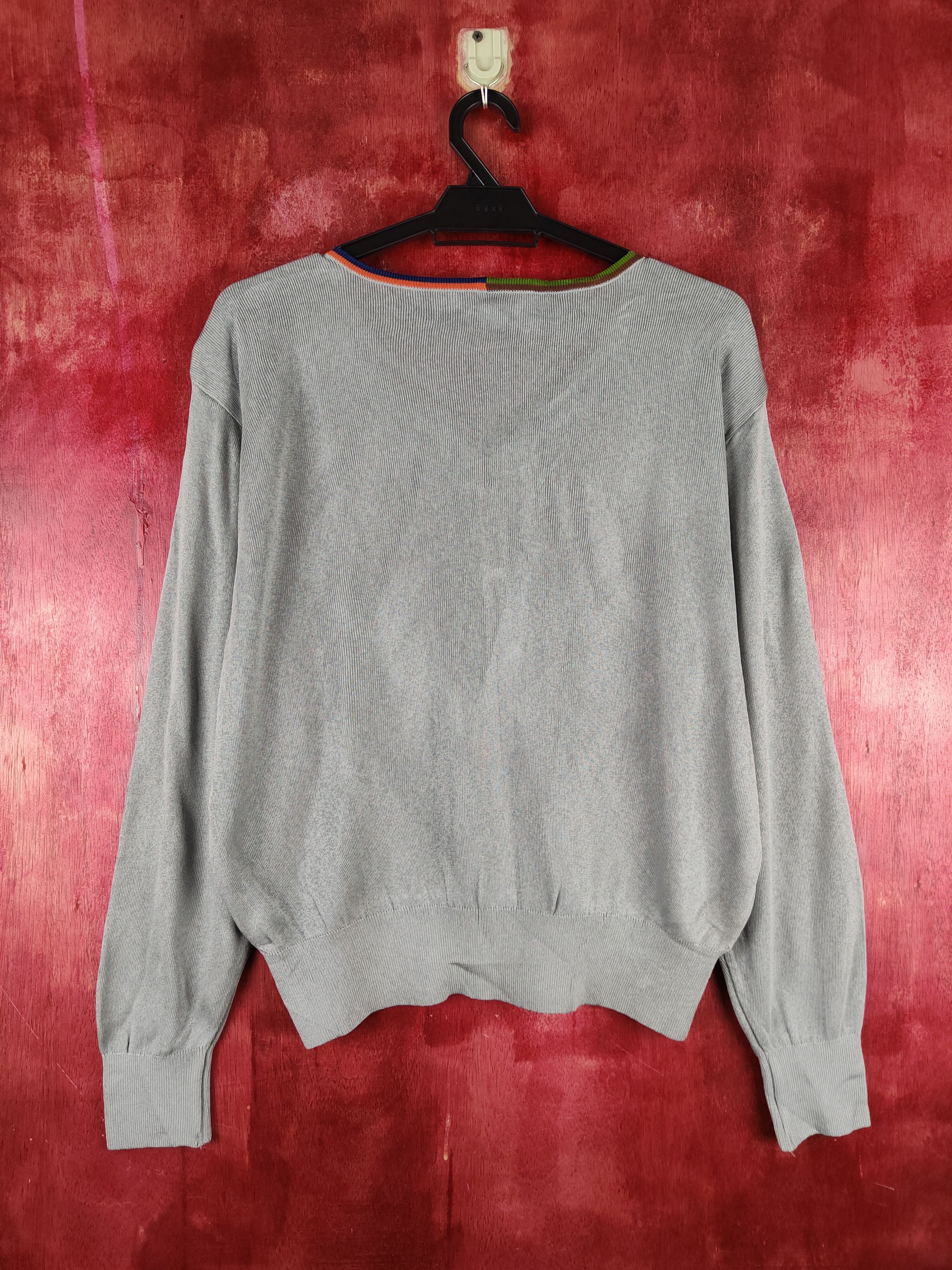 Japanese Brand Japanese Brand Gray Crochet Meshnet Knit Sweatshirt #S1142 Size L / US 10 / IT 46 - 7 Thumbnail