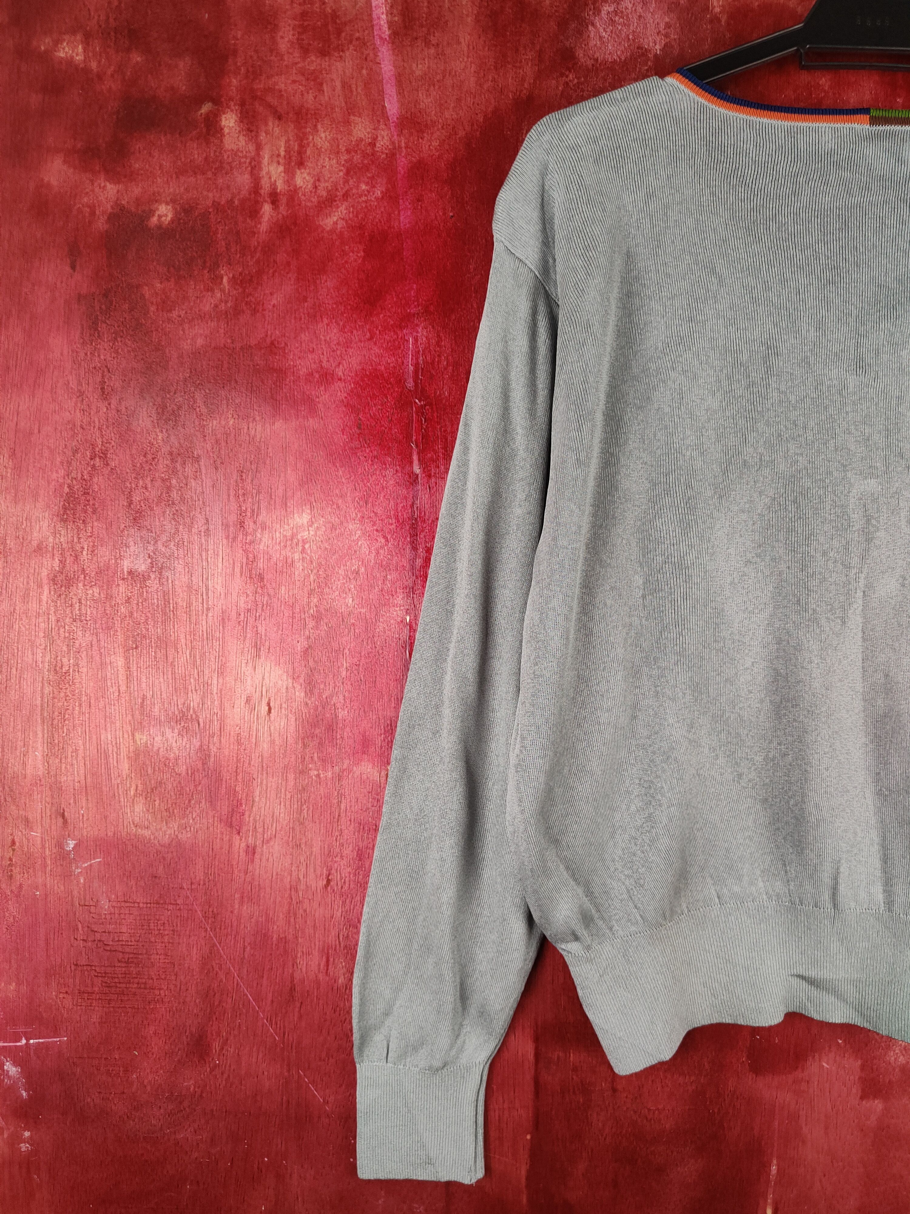 Japanese Brand Japanese Brand Gray Crochet Meshnet Knit Sweatshirt #S1142 Size L / US 10 / IT 46 - 8 Thumbnail