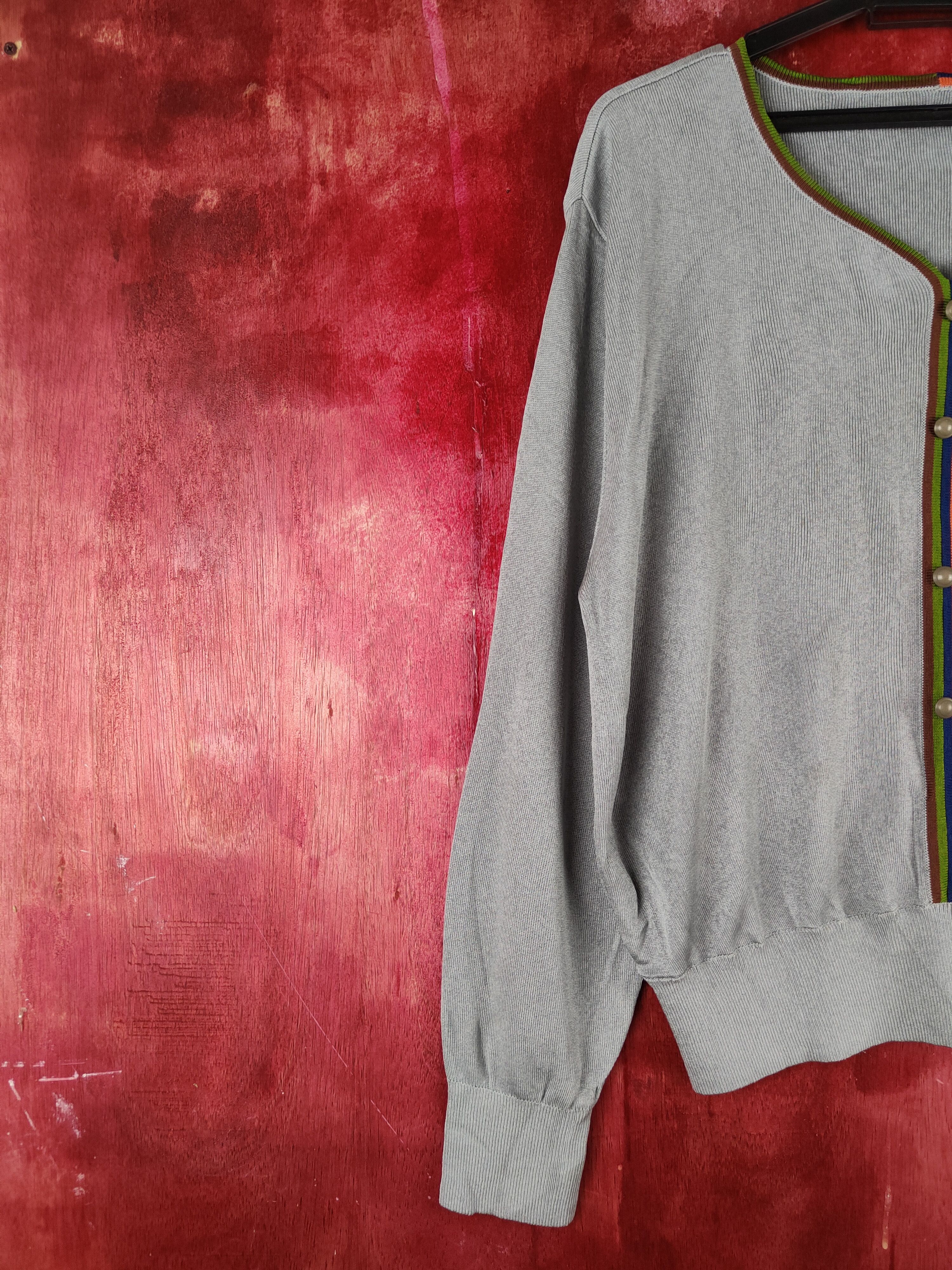 Japanese Brand Japanese Brand Gray Crochet Meshnet Knit Sweatshirt #S1142 Size L / US 10 / IT 46 - 3 Thumbnail