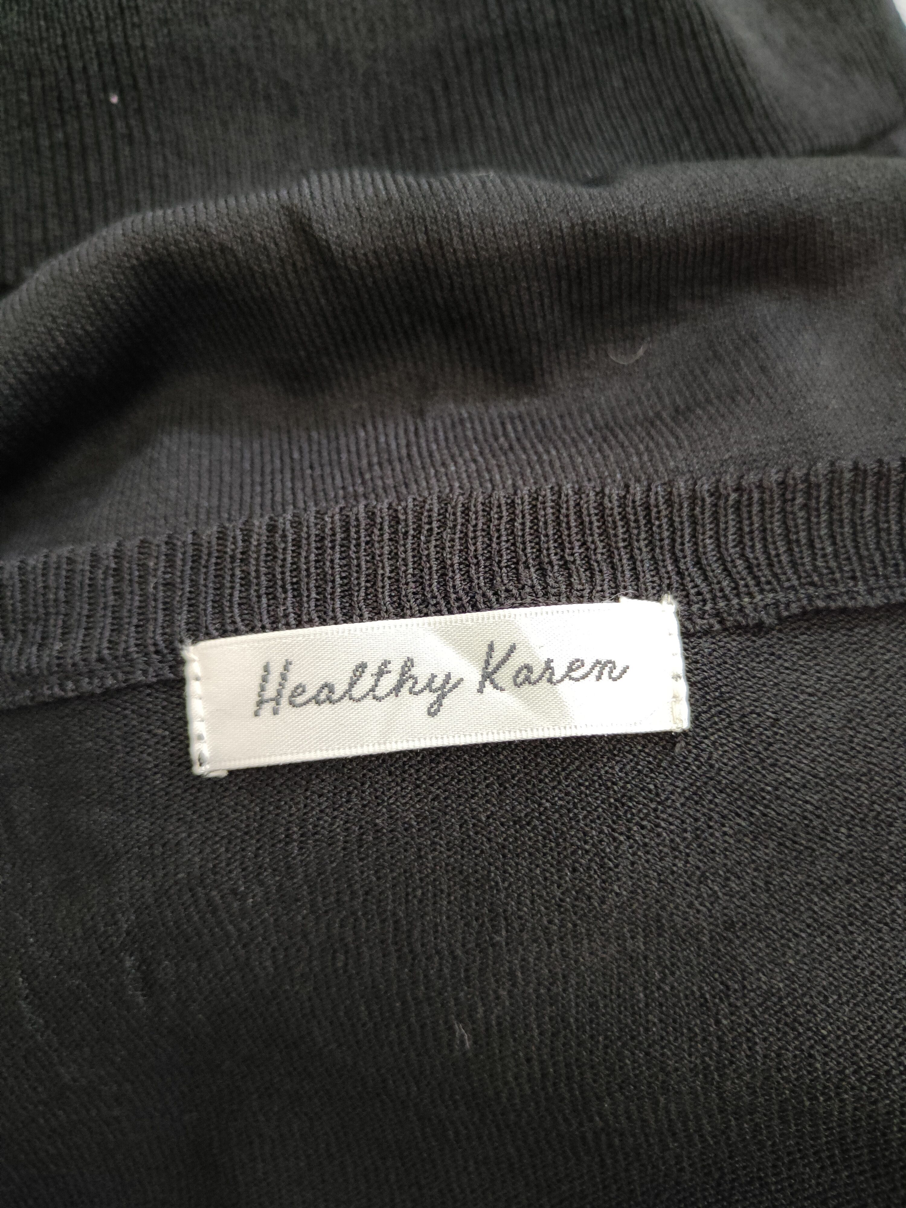 Japanese Brand Healthy Karen Black Knitwear Cardigan #S1143 Size S / US 4 / IT 40 - 11 Thumbnail
