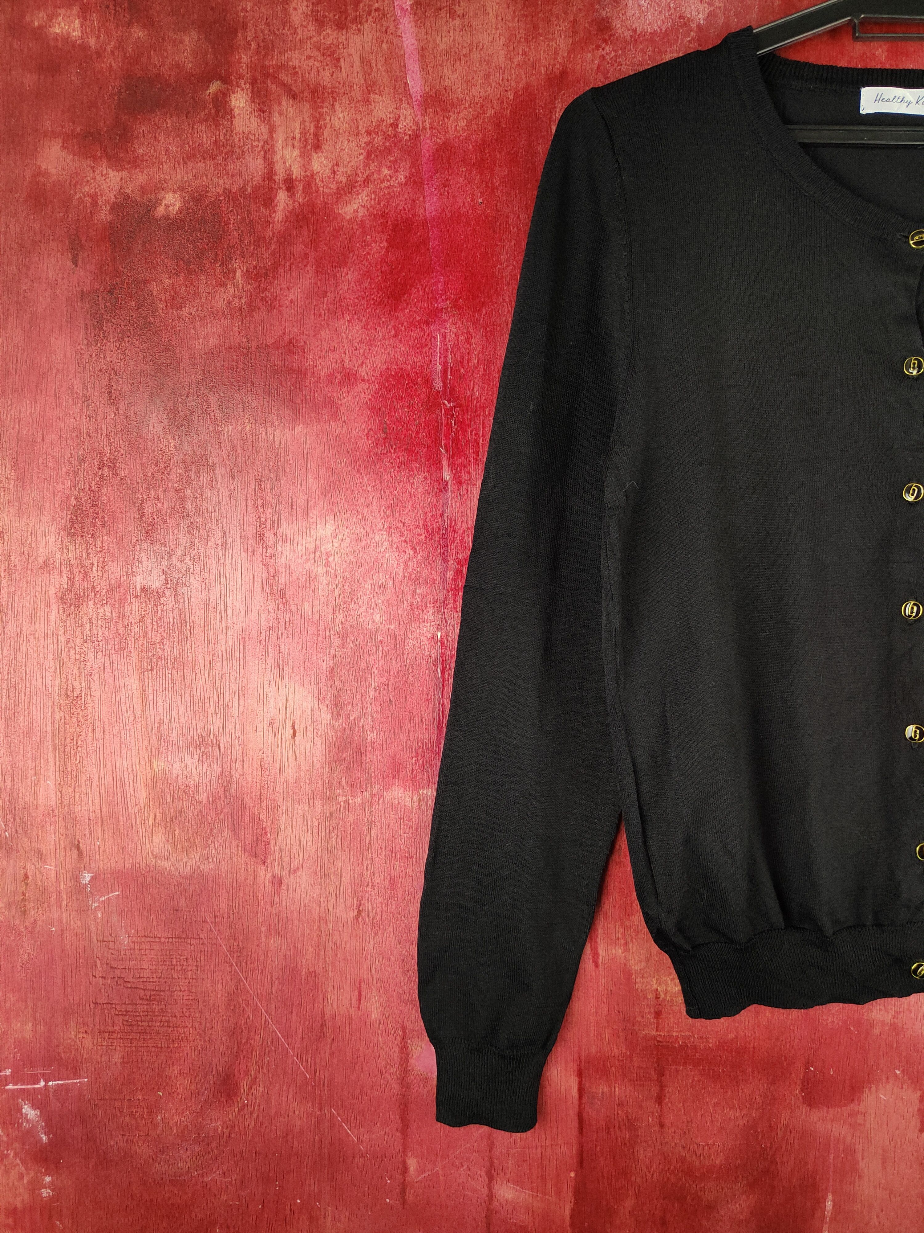 Japanese Brand Healthy Karen Black Knitwear Cardigan #S1143 Size S / US 4 / IT 40 - 3 Thumbnail