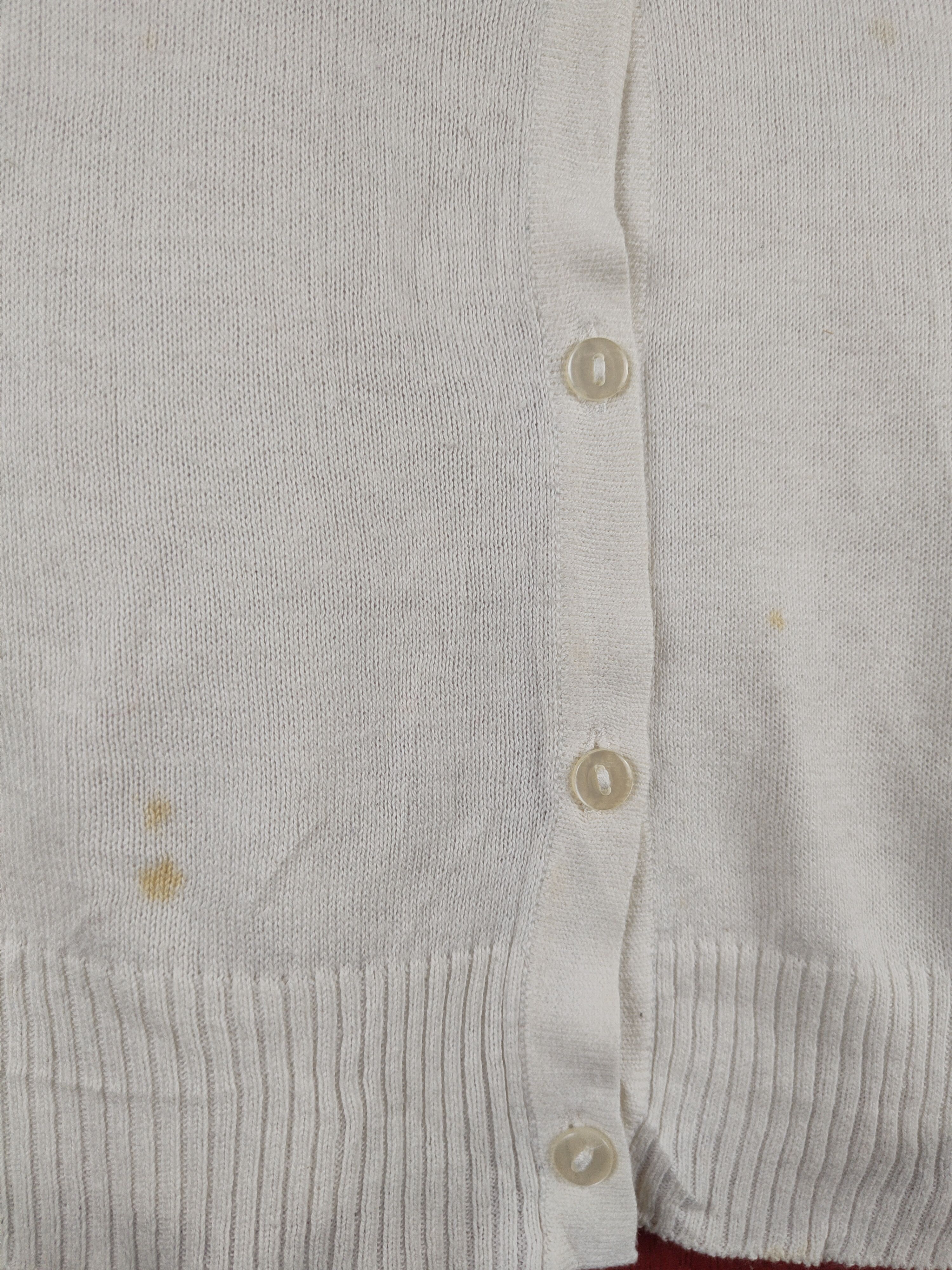 Japanese Brand × Vintage Uue Chose Fuoorite Ivory Knitwear Cardigan #S1144 Size M / US 6-8 / IT 42-44 - 4 Thumbnail