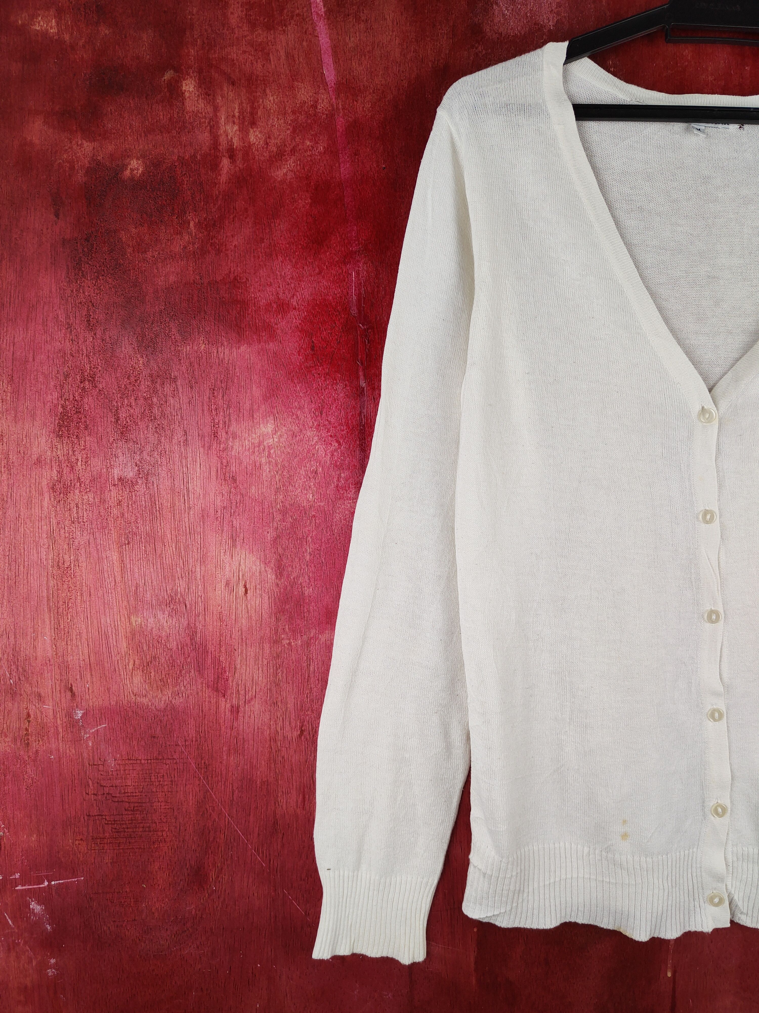 Japanese Brand × Vintage Uue Chose Fuoorite Ivory Knitwear Cardigan #S1144 Size M / US 6-8 / IT 42-44 - 3 Thumbnail