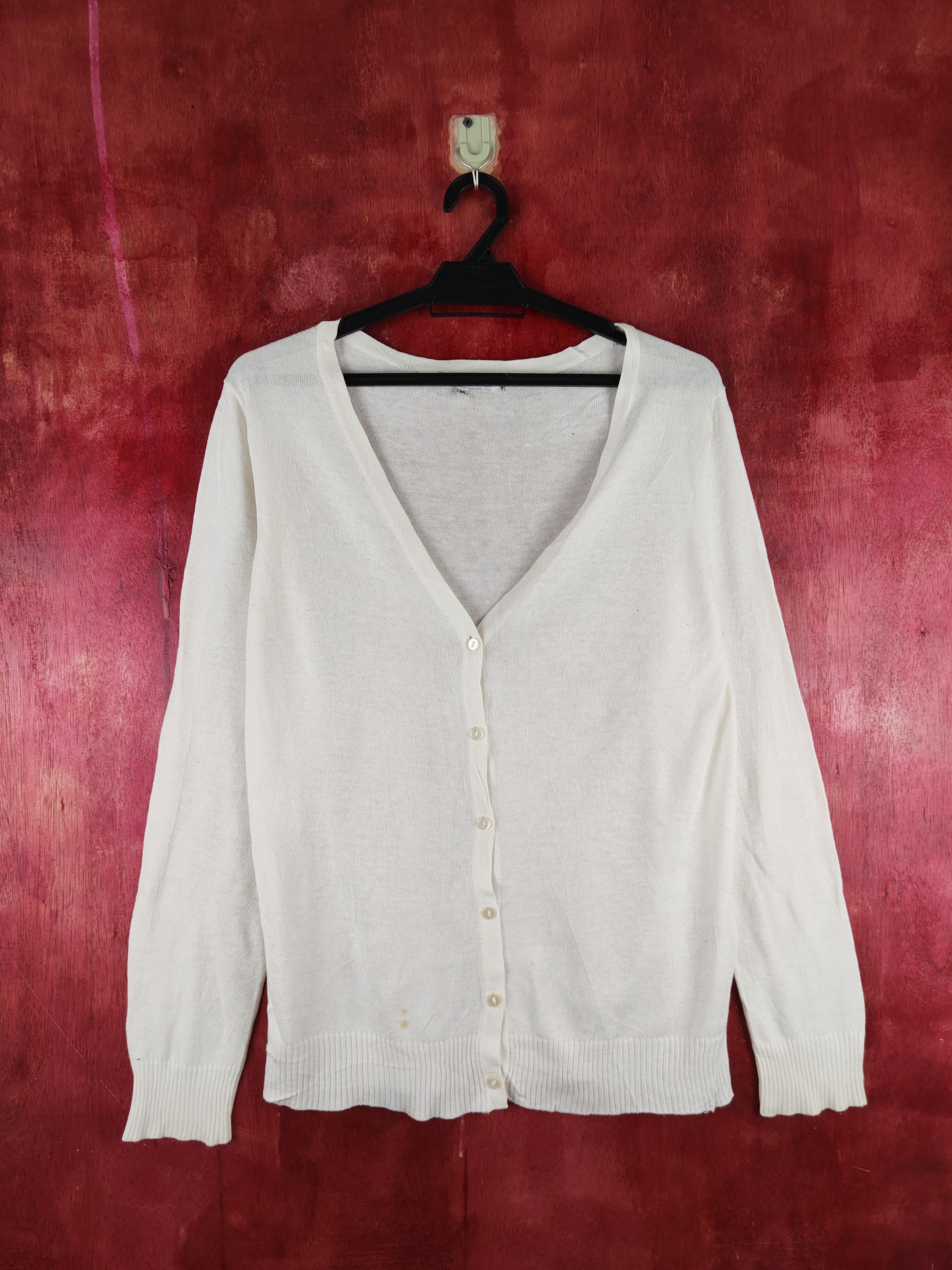 Japanese Brand × Vintage Uue Chose Fuoorite Ivory Knitwear Cardigan #S1144 Size M / US 6-8 / IT 42-44 - 1 Thumbnail