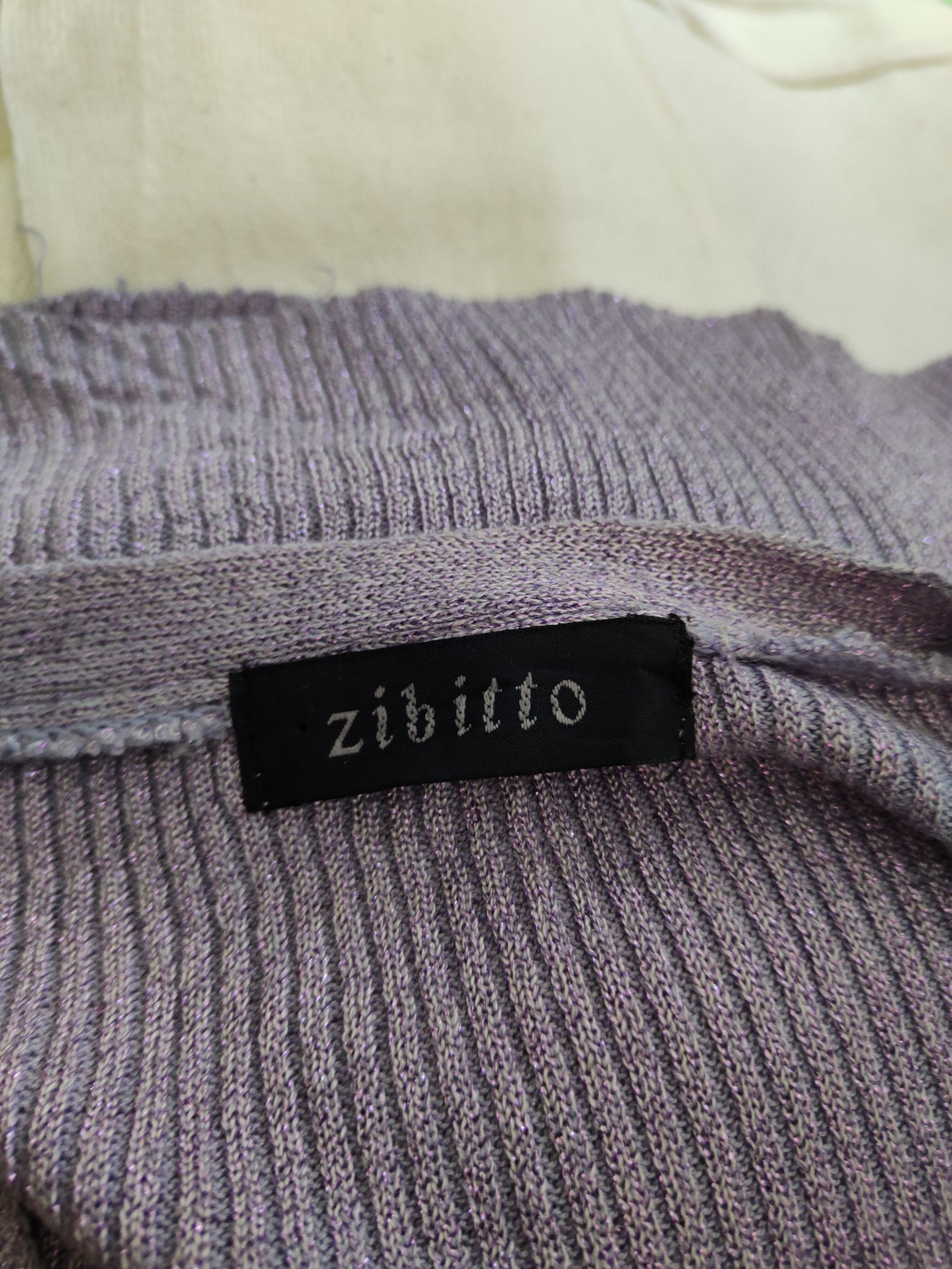 Japanese Brand Zibitto Purple Shining Knitwear Cardigan #S1145 Size S / US 4 / IT 40 - 12 Thumbnail