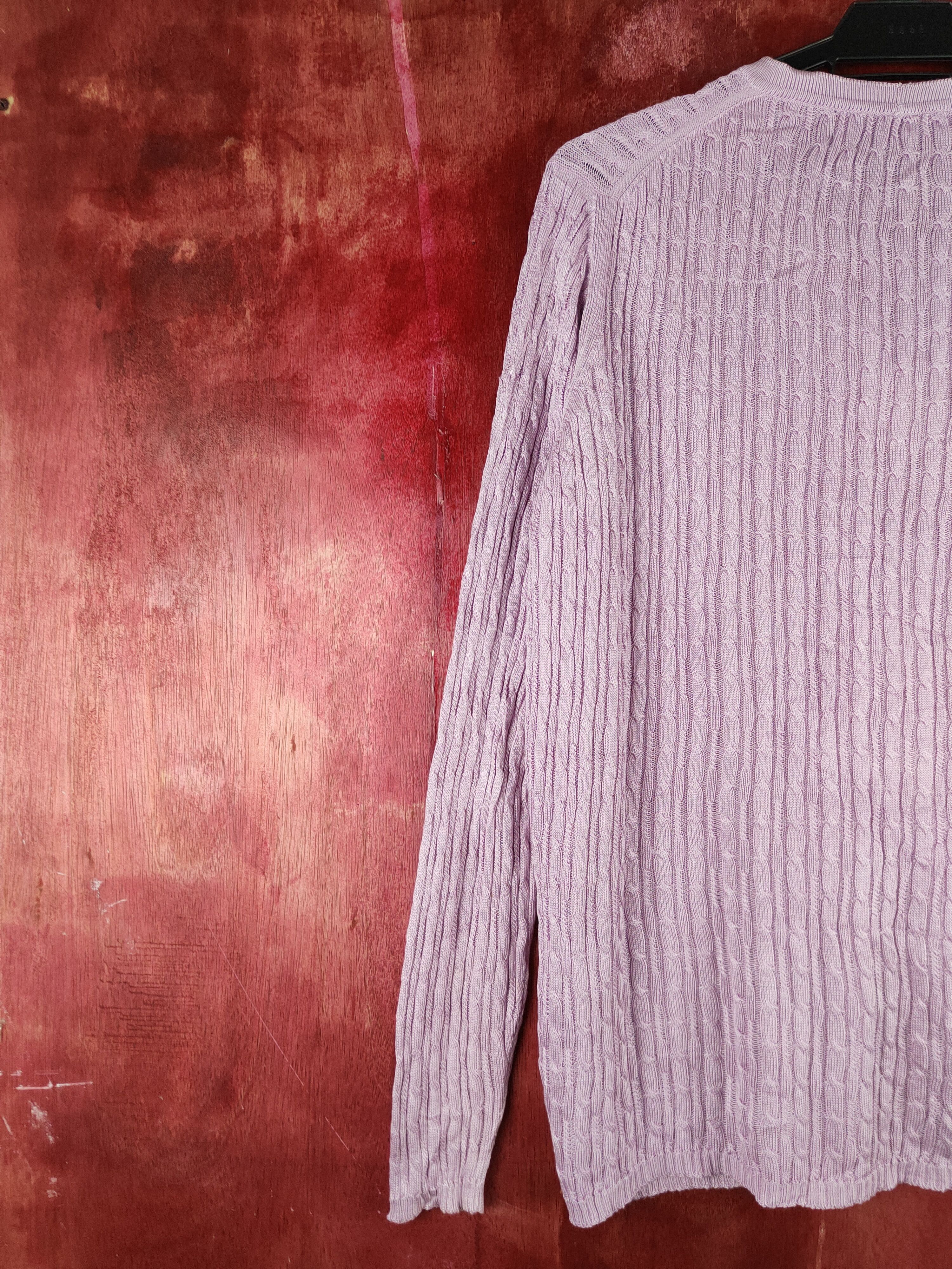 Japanese Brand × Vintage Vestido Lavender Crochet Meshnet Knitwear Cardigan #S1146 Size L / US 10 / IT 46 - 8 Thumbnail