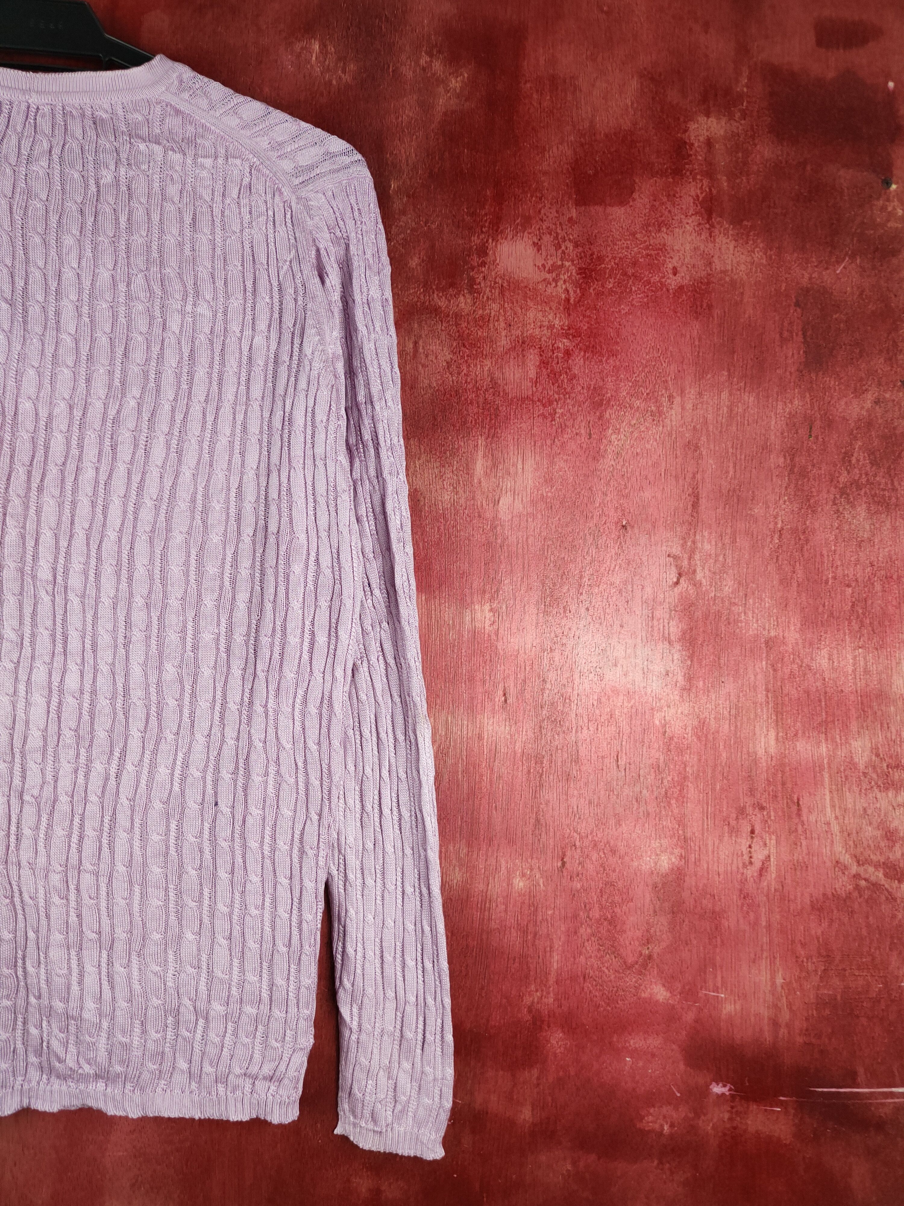 Japanese Brand × Vintage Vestido Lavender Crochet Meshnet Knitwear Cardigan #S1146 Size L / US 10 / IT 46 - 9 Thumbnail
