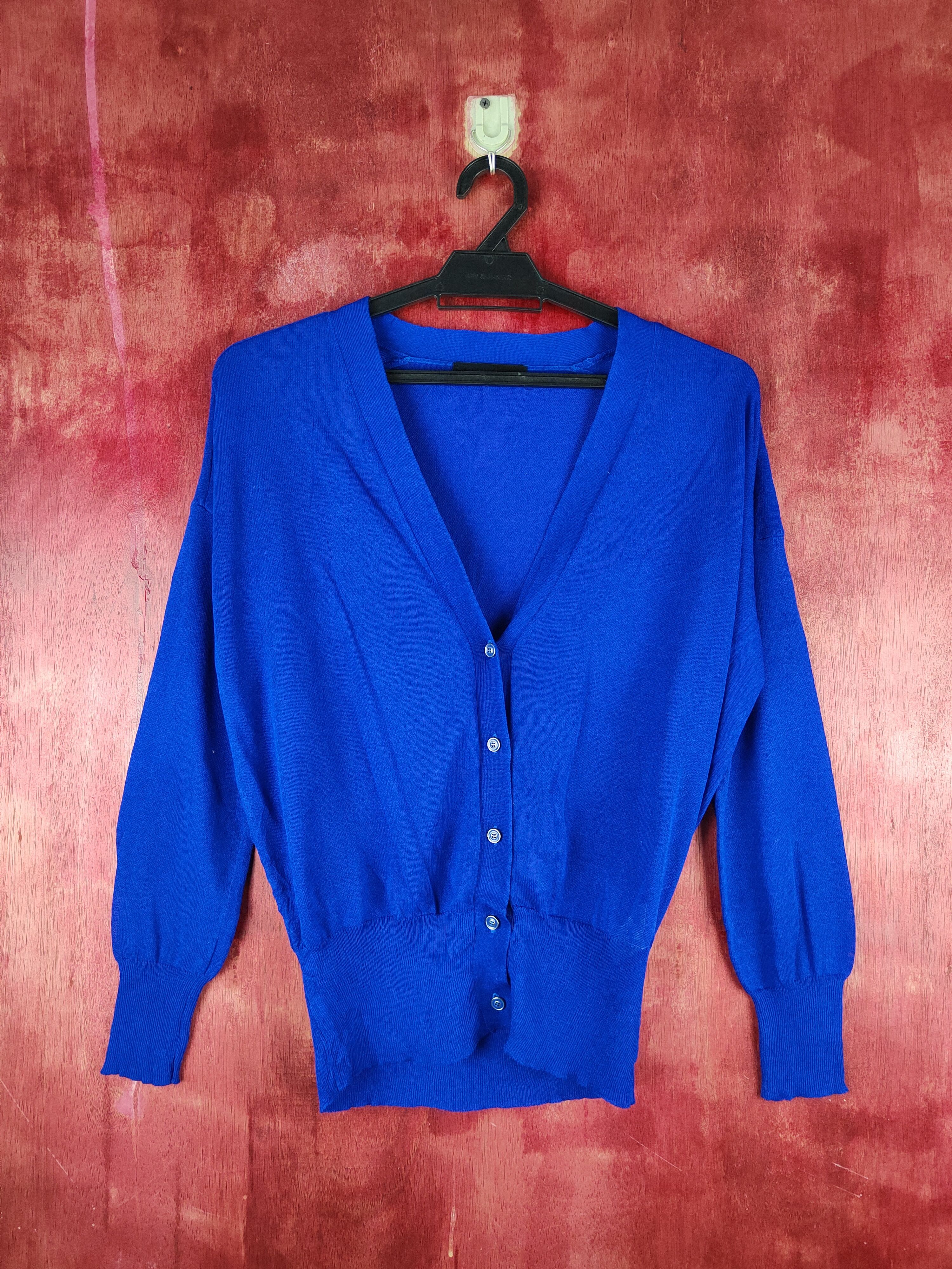 Japanese Brand Jeanasis Blue Knitwear Cardigan vintage japan #S1147 Size M / US 6-8 / IT 42-44 - 1 Thumbnail