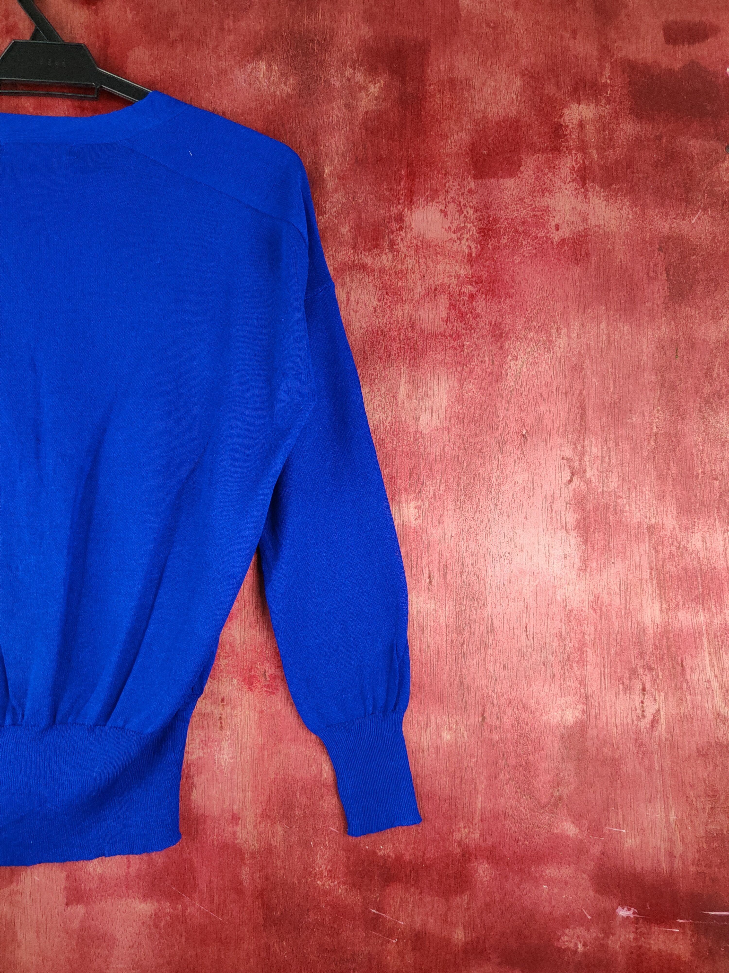 Japanese Brand Jeanasis Blue Knitwear Cardigan vintage japan #S1147 Size M / US 6-8 / IT 42-44 - 9 Thumbnail