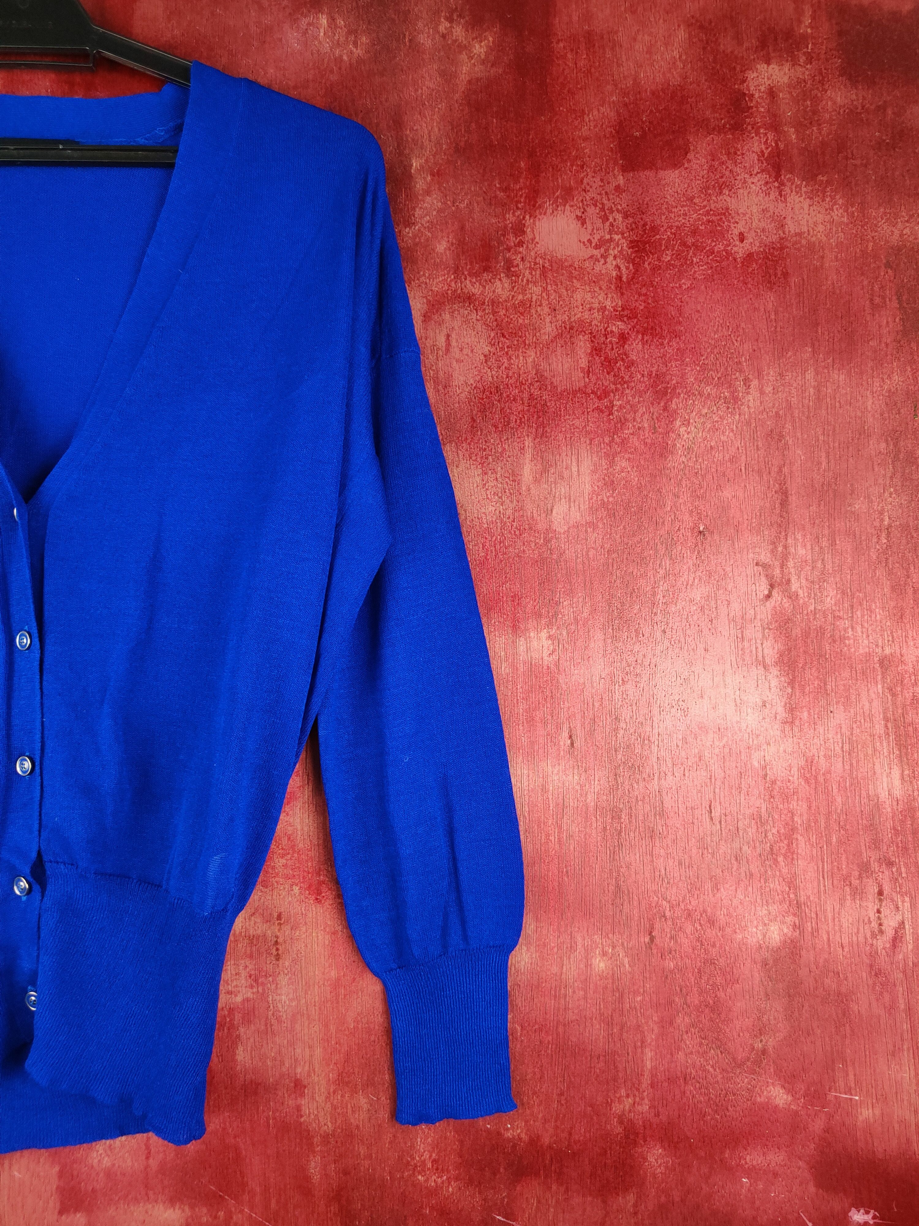 Japanese Brand Jeanasis Blue Knitwear Cardigan vintage japan #S1147 Size M / US 6-8 / IT 42-44 - 5 Thumbnail