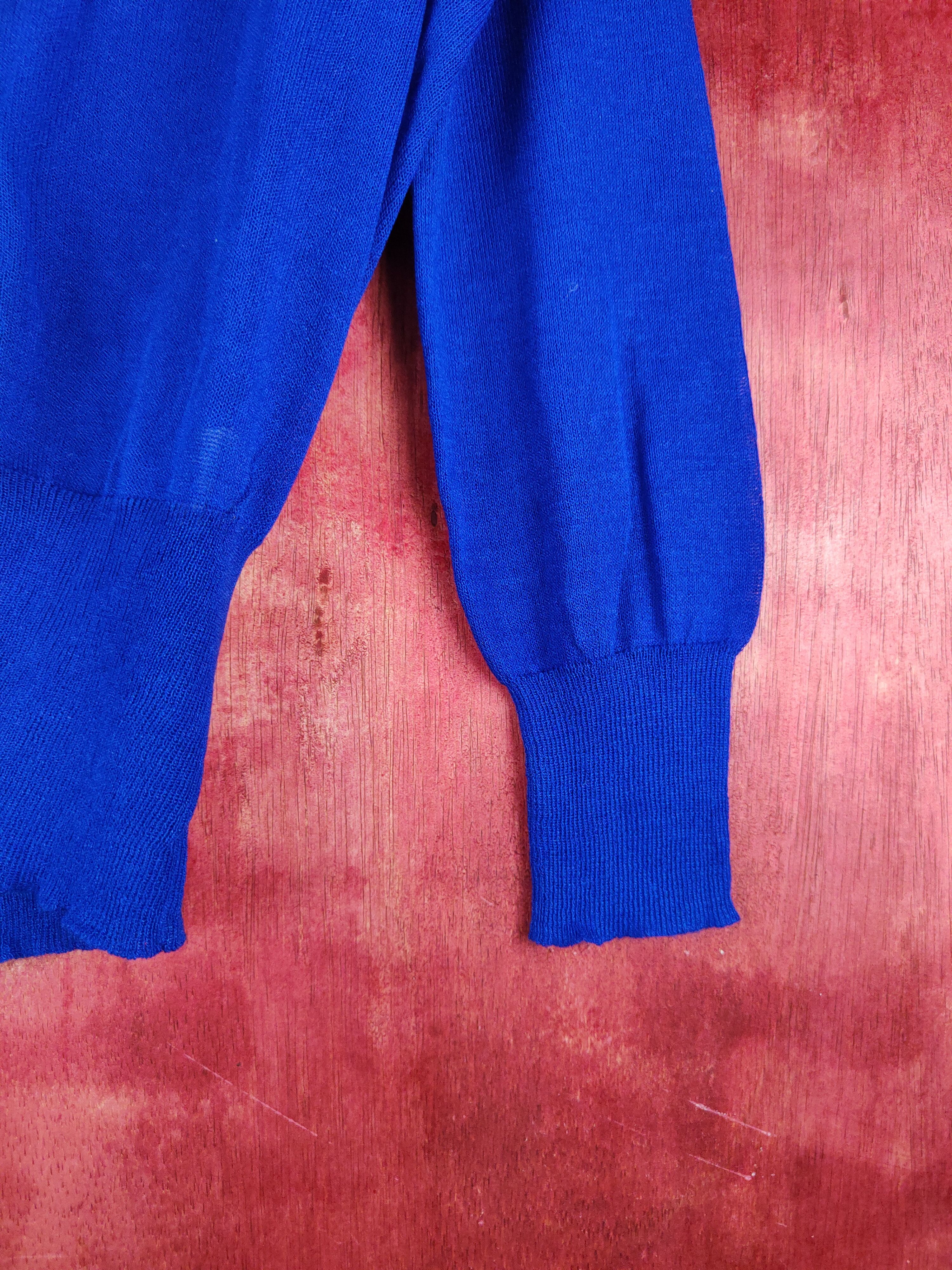 Japanese Brand Jeanasis Blue Knitwear Cardigan vintage japan #S1147 Size M / US 6-8 / IT 42-44 - 6 Thumbnail