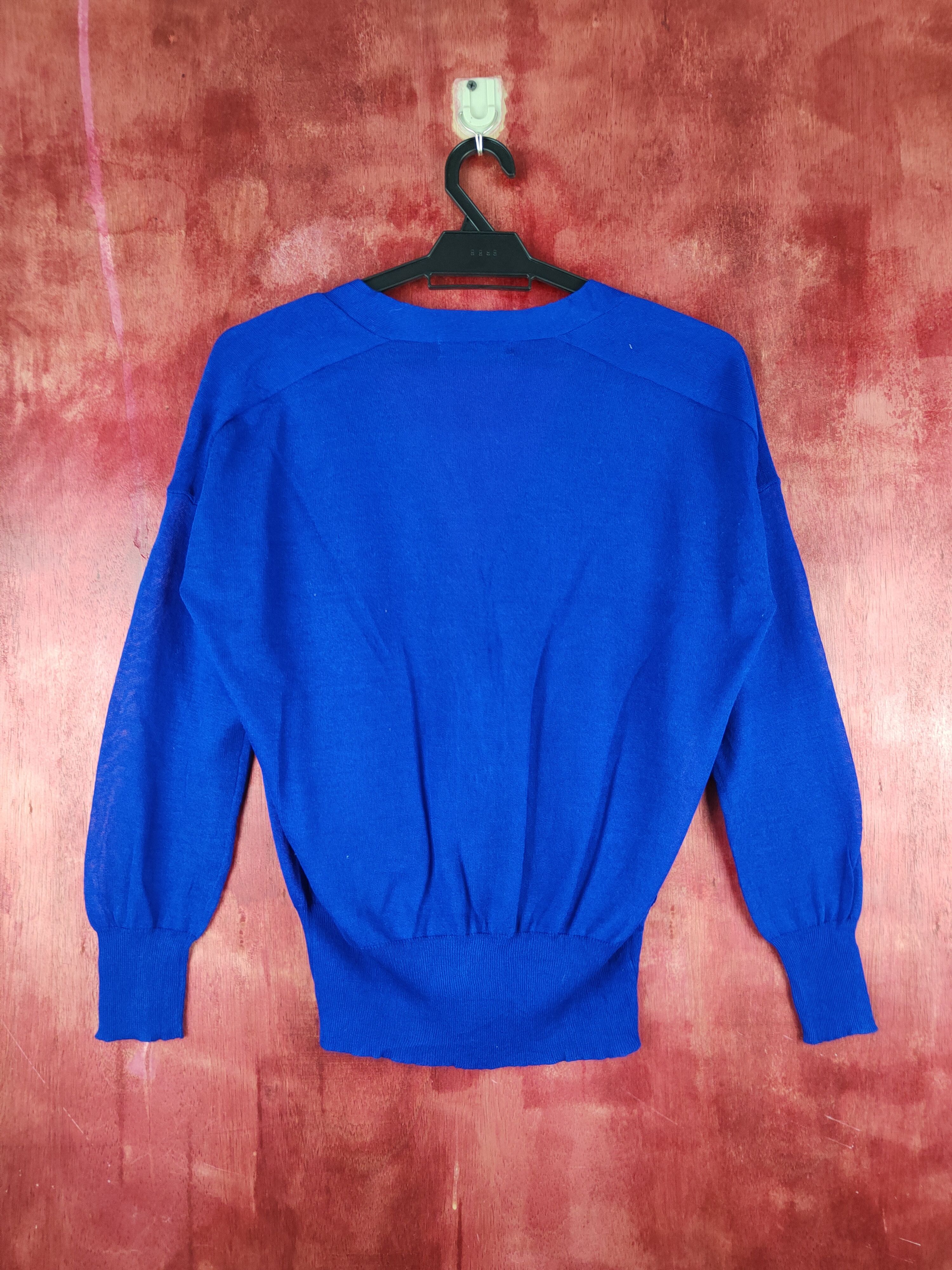 Japanese Brand Jeanasis Blue Knitwear Cardigan vintage japan #S1147 Size M / US 6-8 / IT 42-44 - 7 Thumbnail