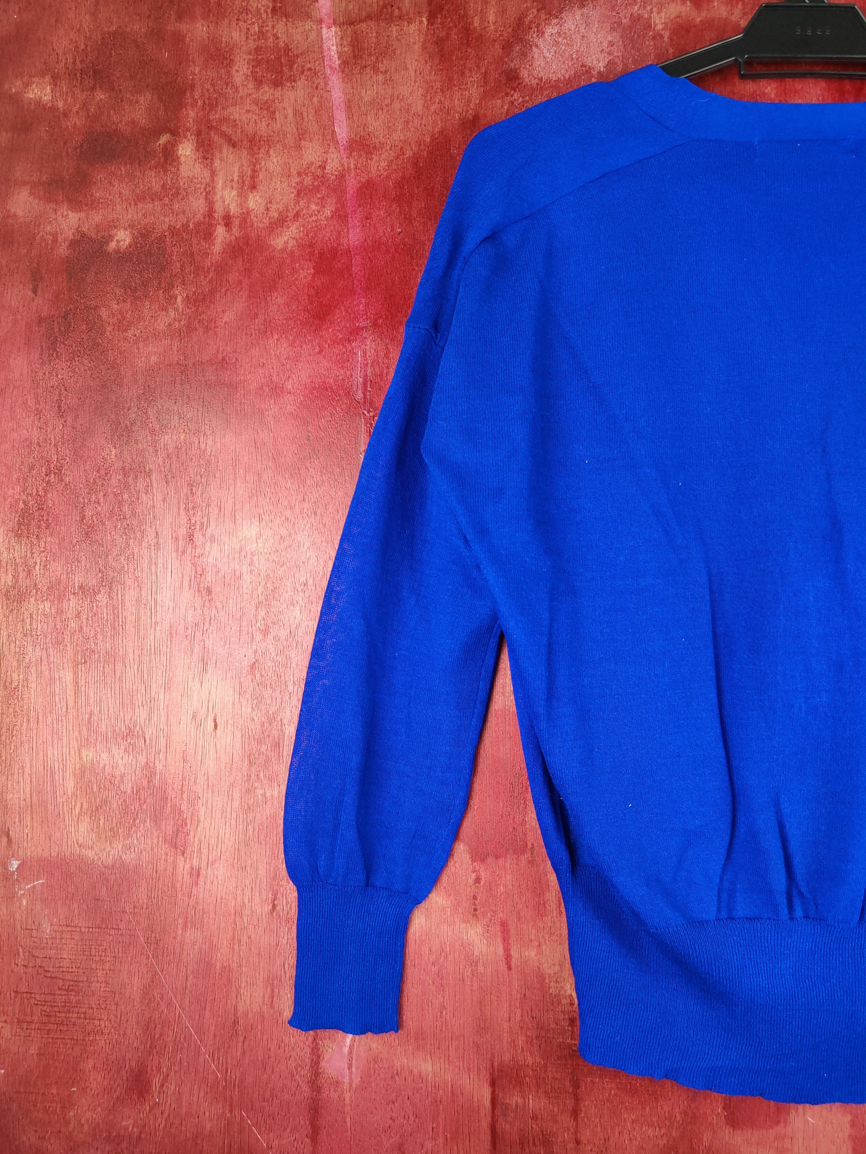 Japanese Brand Jeanasis Blue Knitwear Cardigan vintage japan #S1147 Size M / US 6-8 / IT 42-44 - 8 Thumbnail
