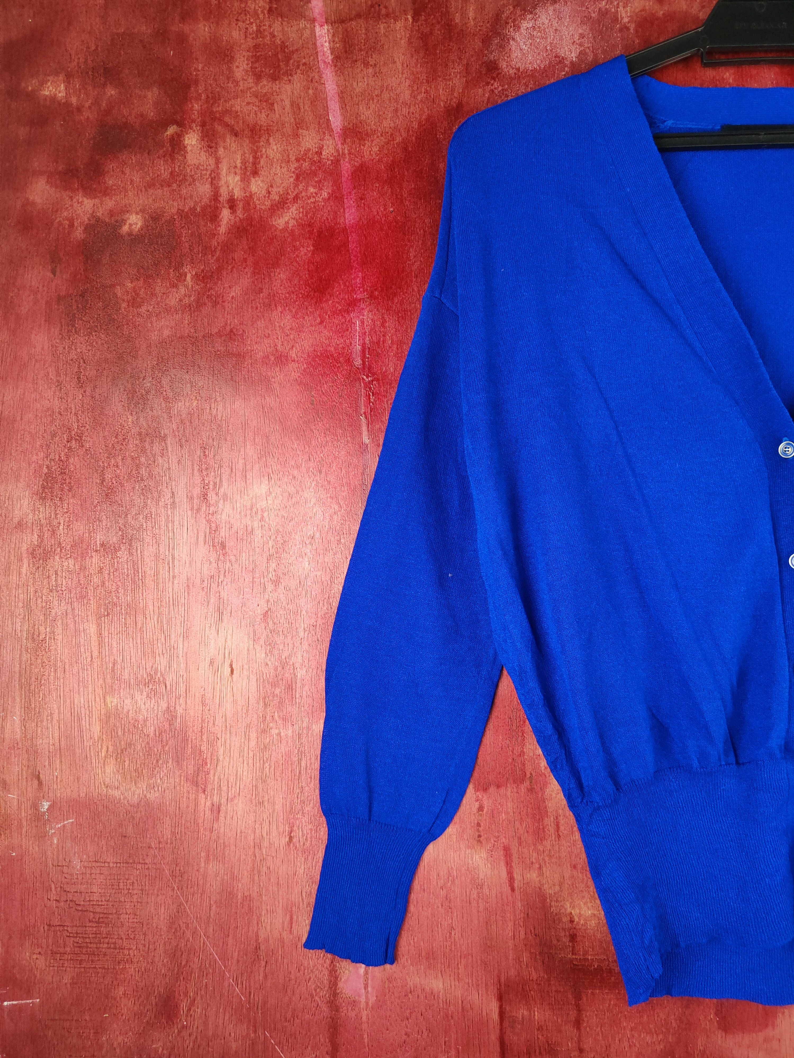 Japanese Brand Jeanasis Blue Knitwear Cardigan vintage japan #S1147 Size M / US 6-8 / IT 42-44 - 3 Thumbnail