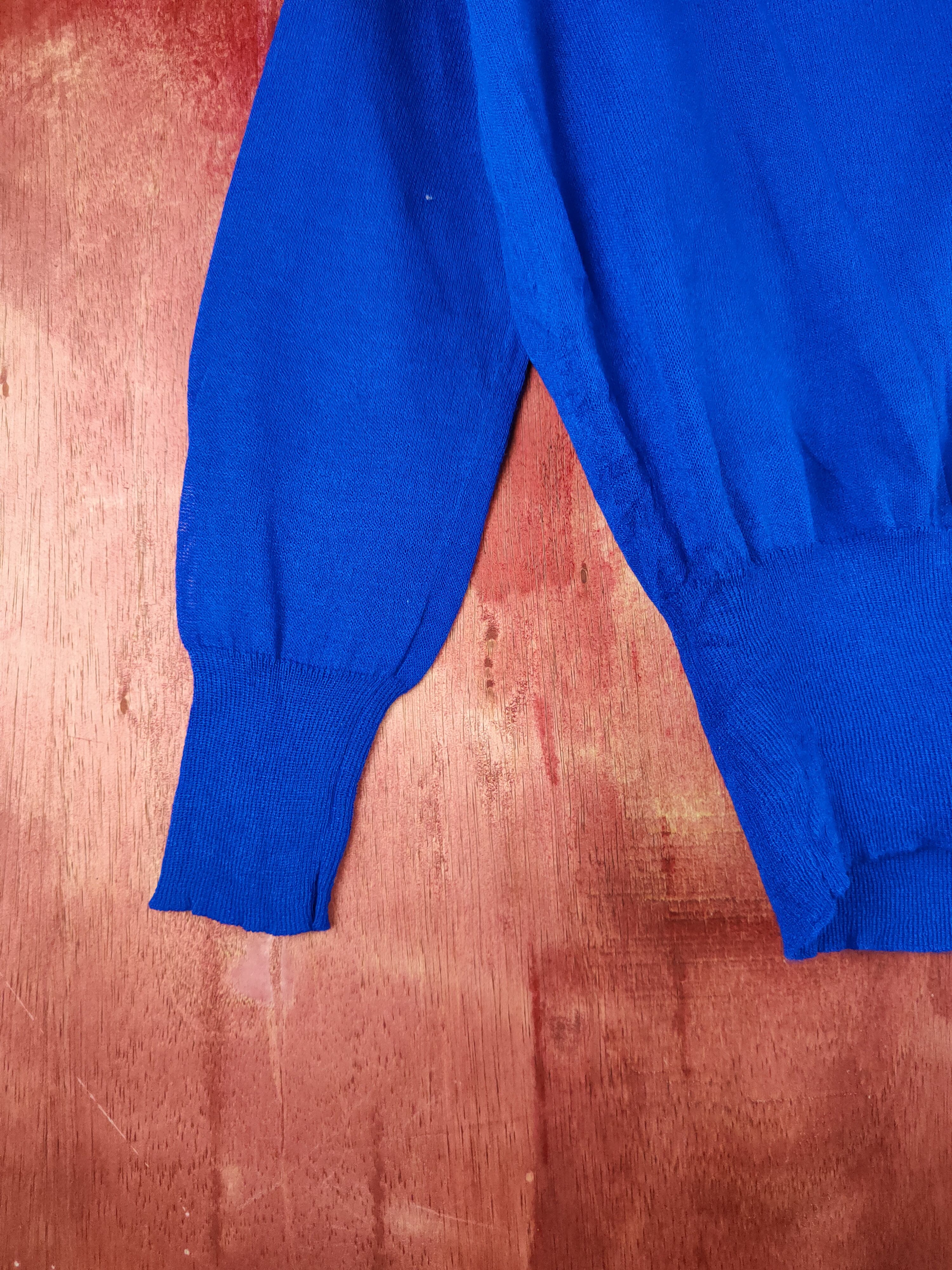 Japanese Brand Jeanasis Blue Knitwear Cardigan vintage japan #S1147 Size M / US 6-8 / IT 42-44 - 4 Thumbnail