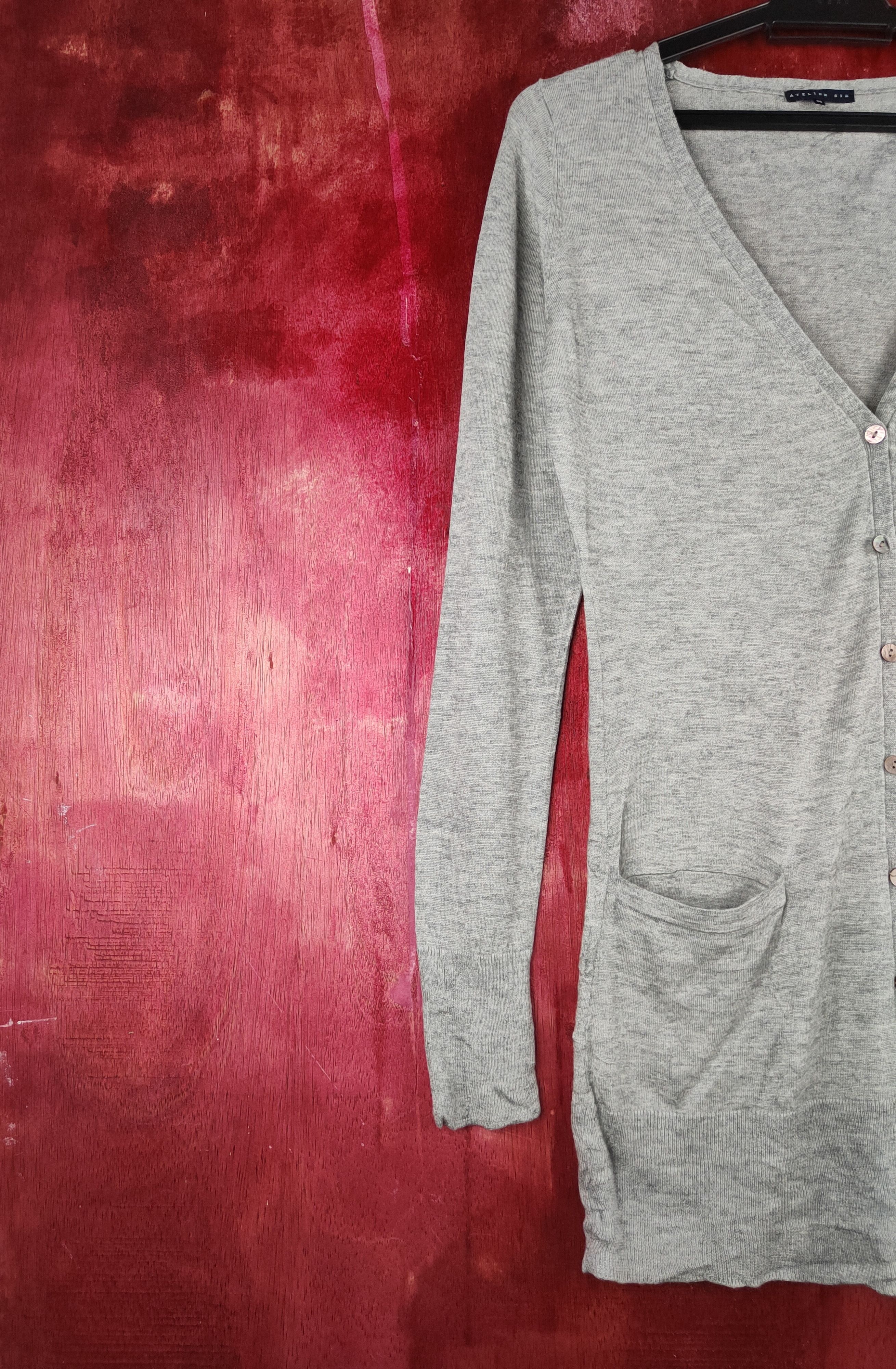 Japanese Brand Atelier Six Gray Knitwear Cardigan #S1150 Size S / US 4 / IT 40 - 3 Thumbnail