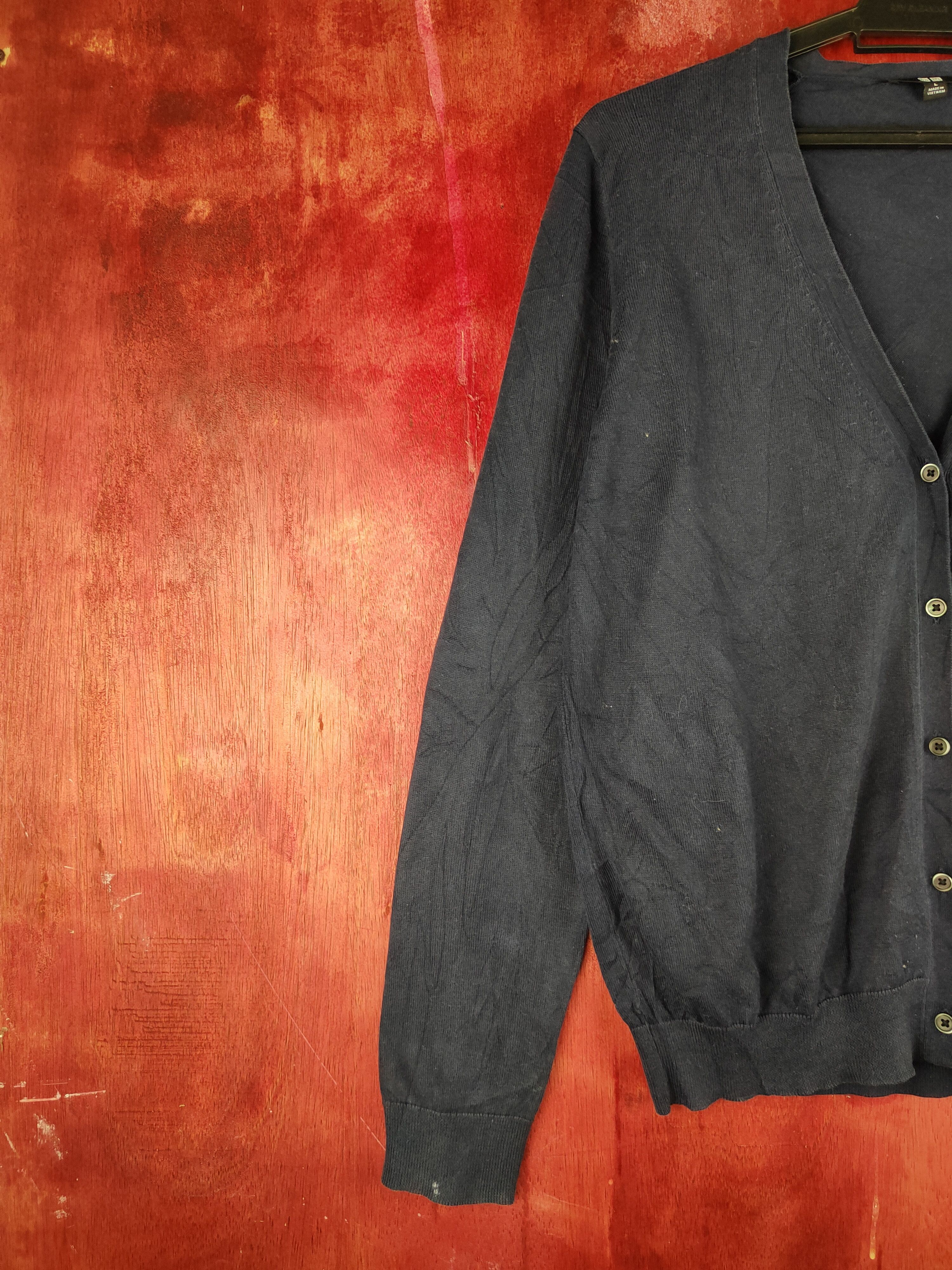 Japanese Brand Uniqlo Navy Knitwear Cardigan vintage japan #S1151 Size L / US 10 / IT 46 - 3 Thumbnail