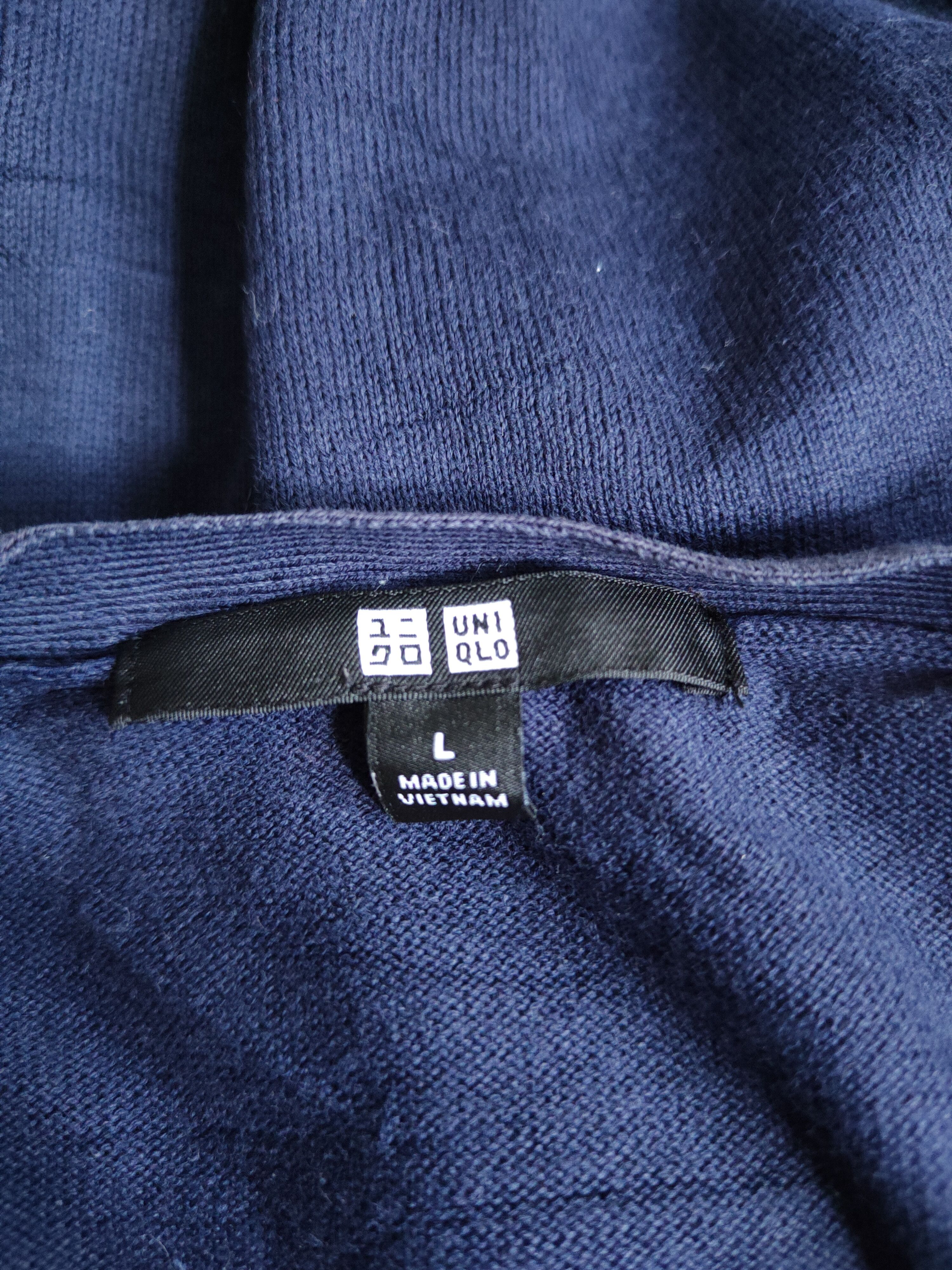 Japanese Brand Uniqlo Navy Knitwear Cardigan vintage japan #S1151 Size L / US 10 / IT 46 - 11 Thumbnail