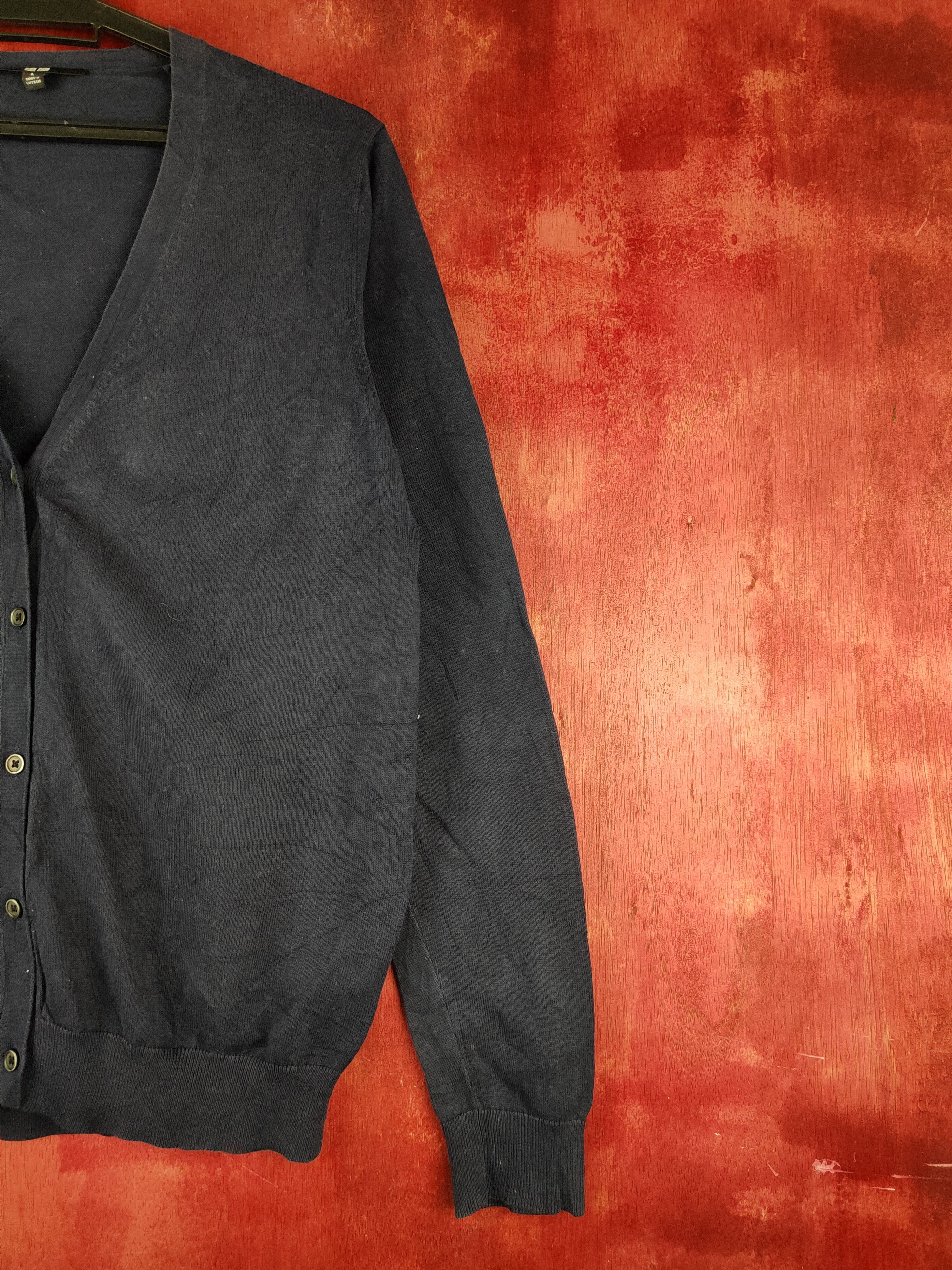 Japanese Brand Uniqlo Navy Knitwear Cardigan vintage japan #S1151 Size L / US 10 / IT 46 - 5 Thumbnail