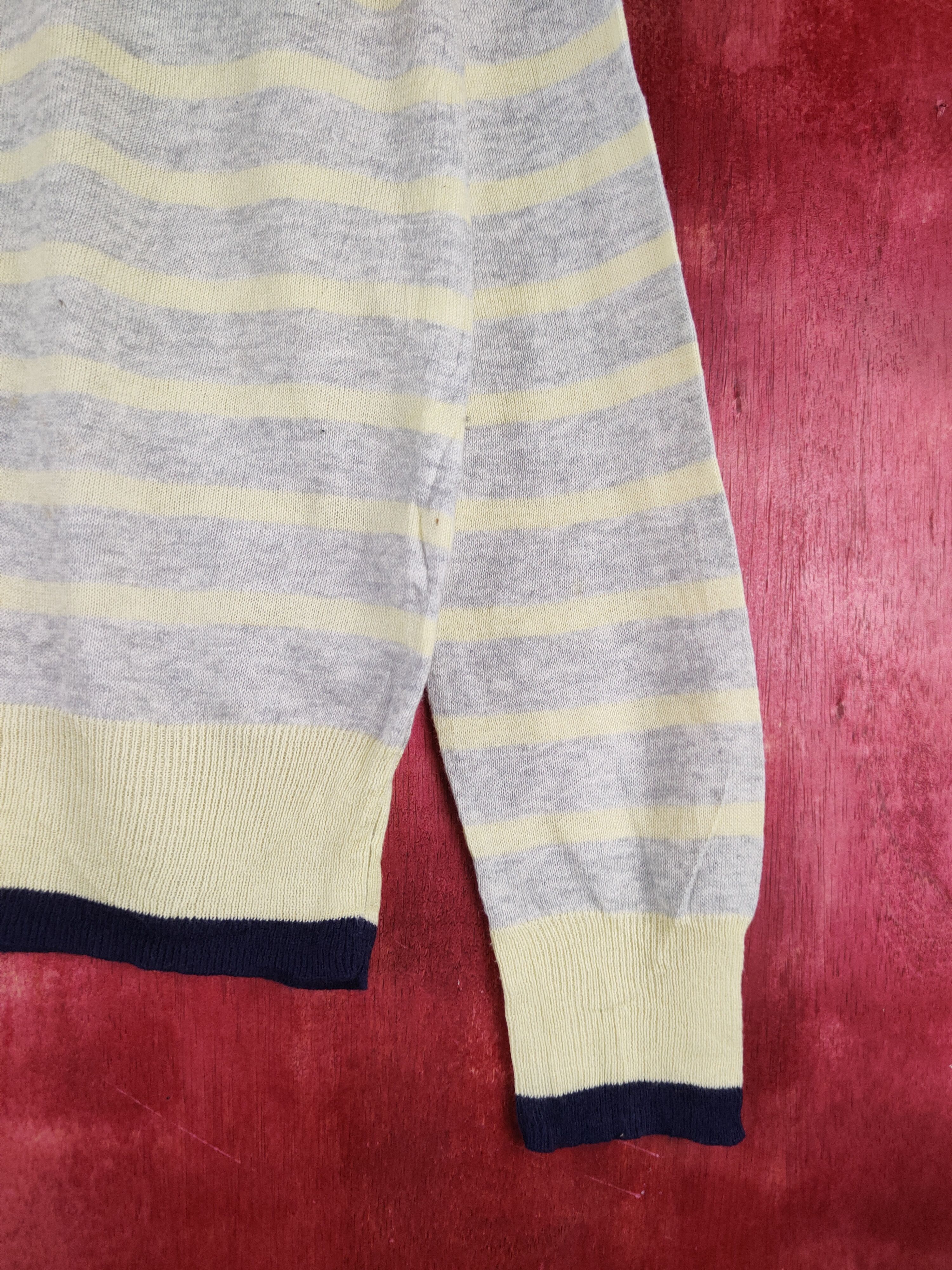 Japanese Brand Japanese Brand Yellow/Gray Stripe Knitwear Cardigan #S1152 Size M / US 6-8 / IT 42-44 - 6 Thumbnail