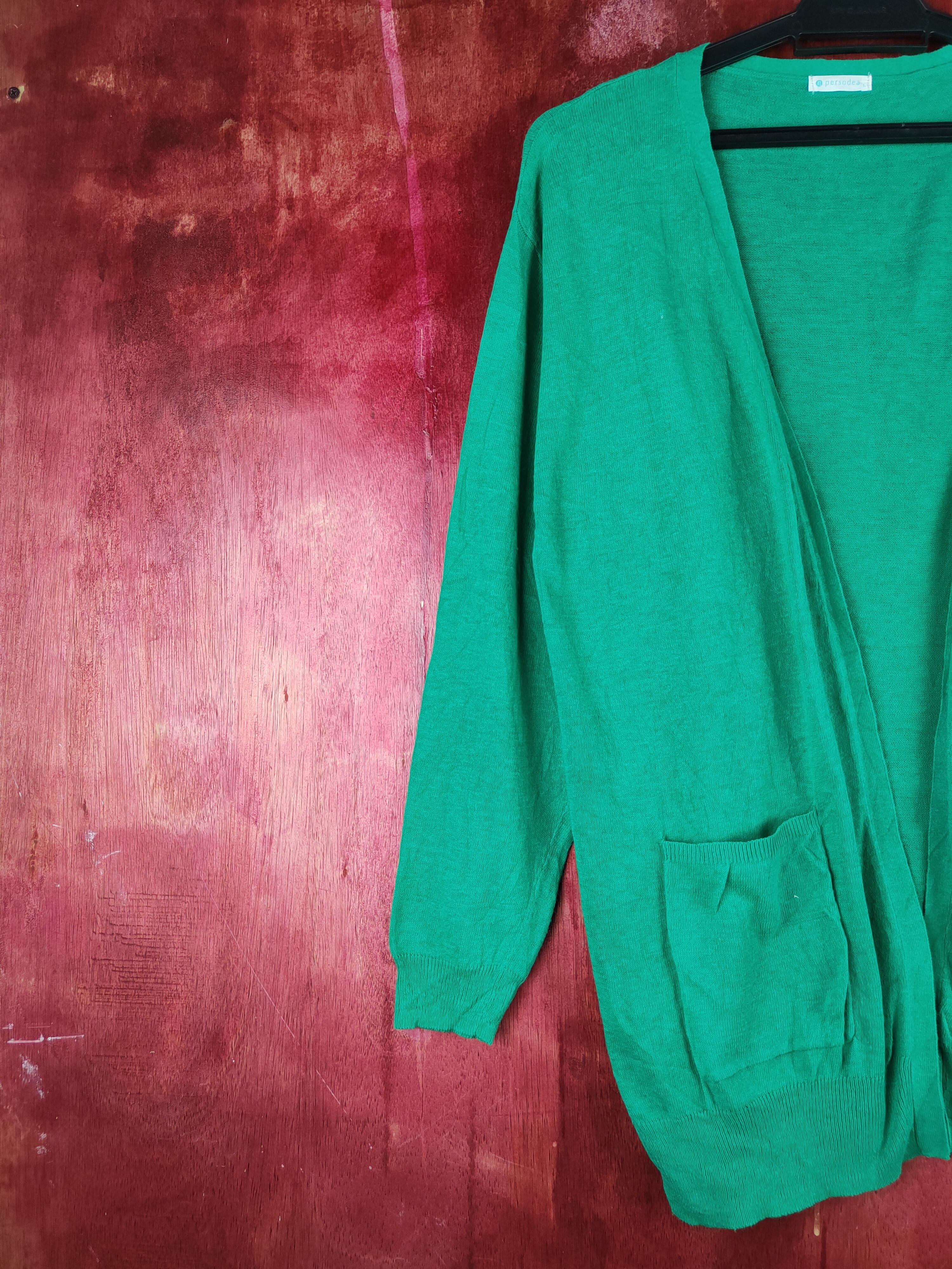 Japanese Brand Persodea Green Knitwear Cardigan #S1153 Size L / US 10 / IT 46 - 3 Thumbnail