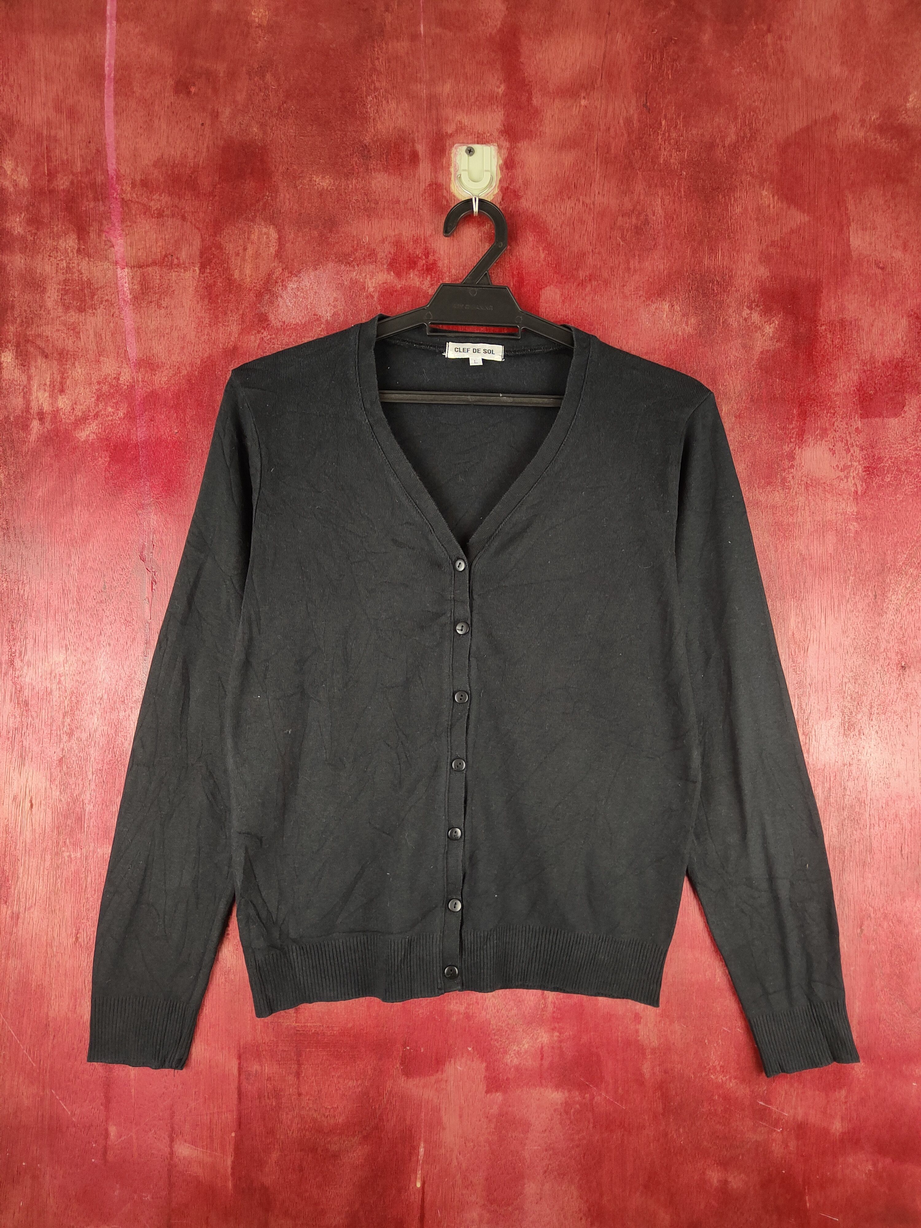 Clef del Sol Black Knitwear Cardigan #S1158