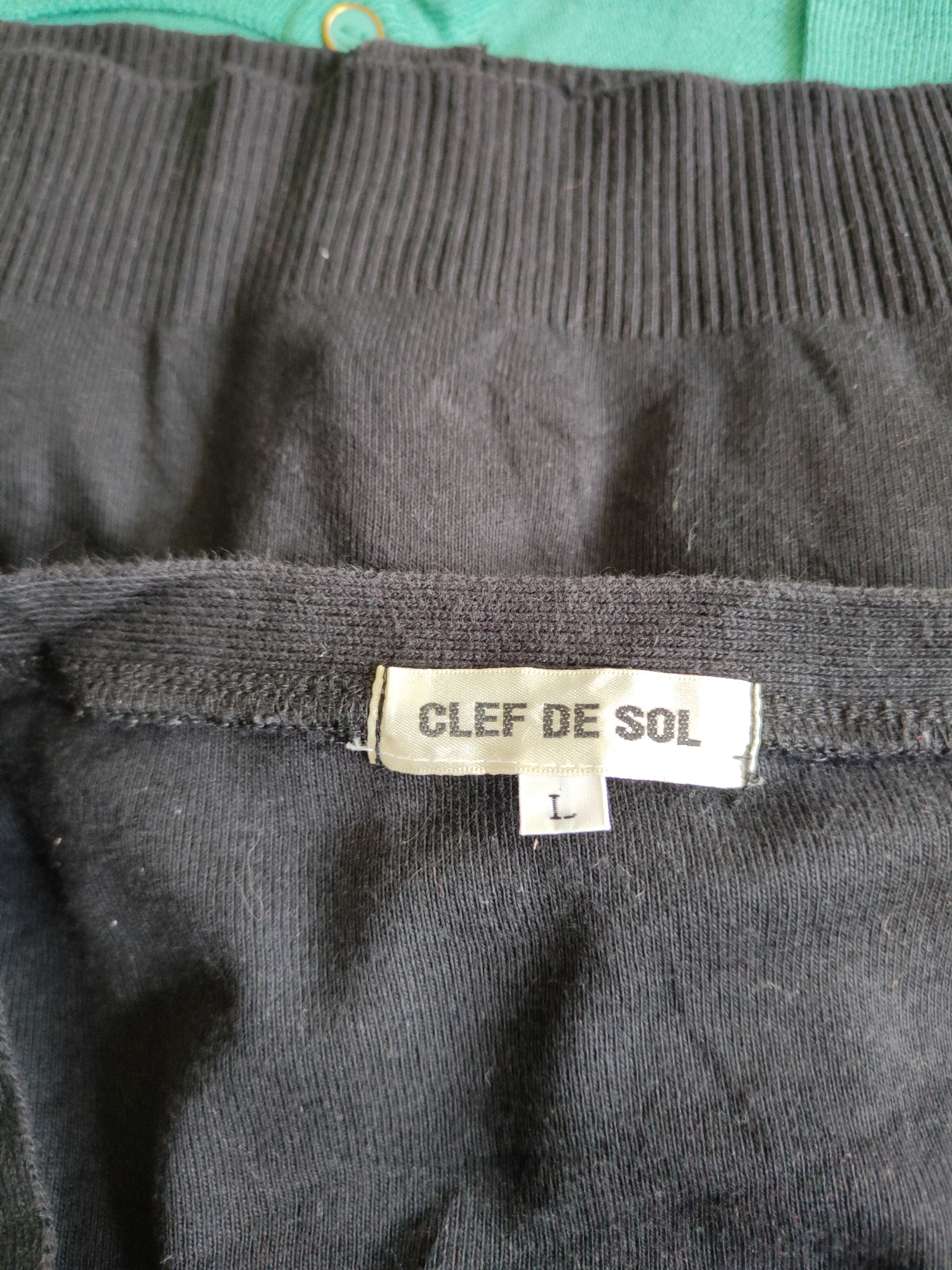 Japanese Brand Clef del Sol Black Knitwear Cardigan #S1158 Size M / US 6-8 / IT 42-44 - 11 Thumbnail