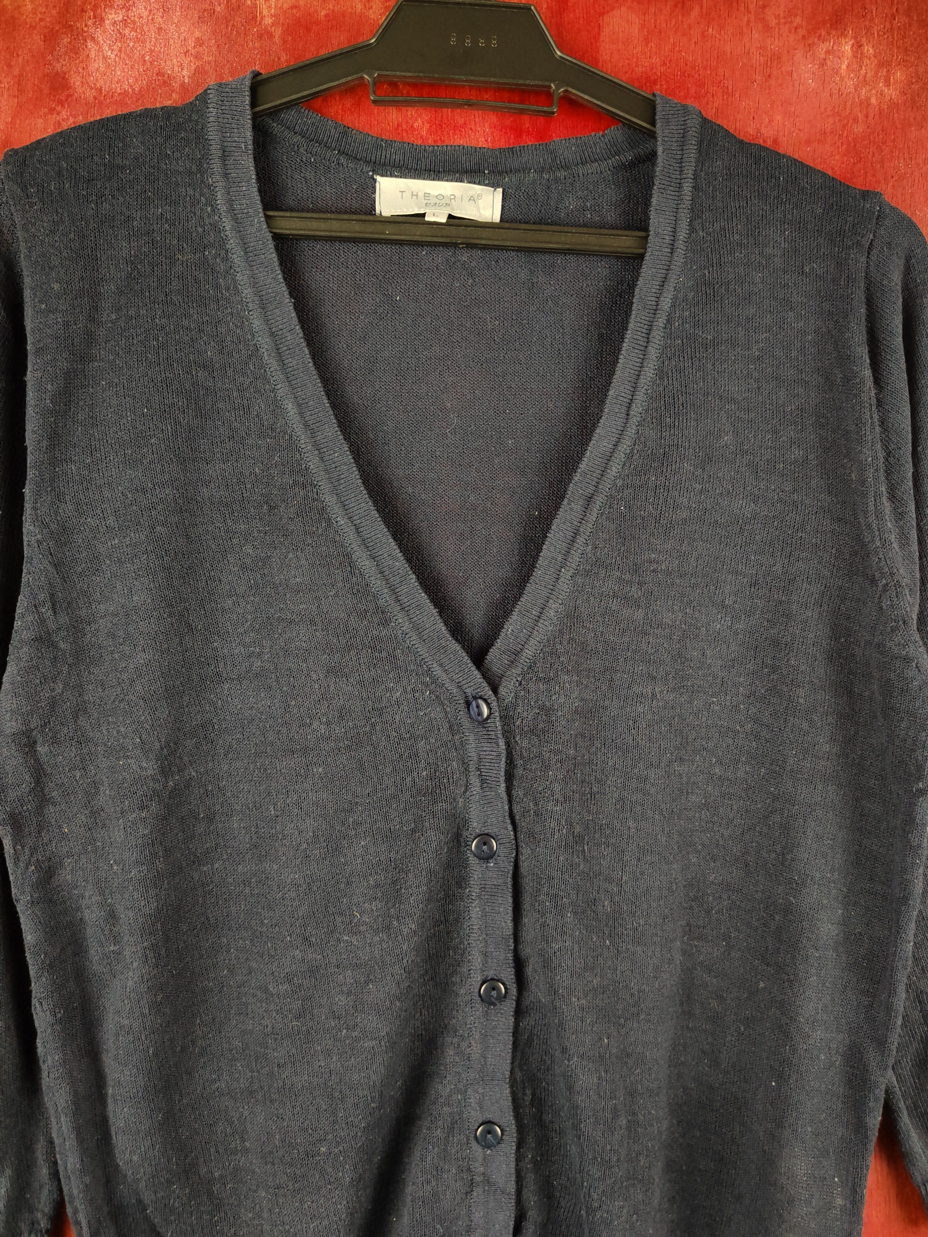 Japanese Brand Theoria Navy vintage Knitwear Cardigan #S1161 Size M / US 6-8 / IT 42-44 - 2 Thumbnail