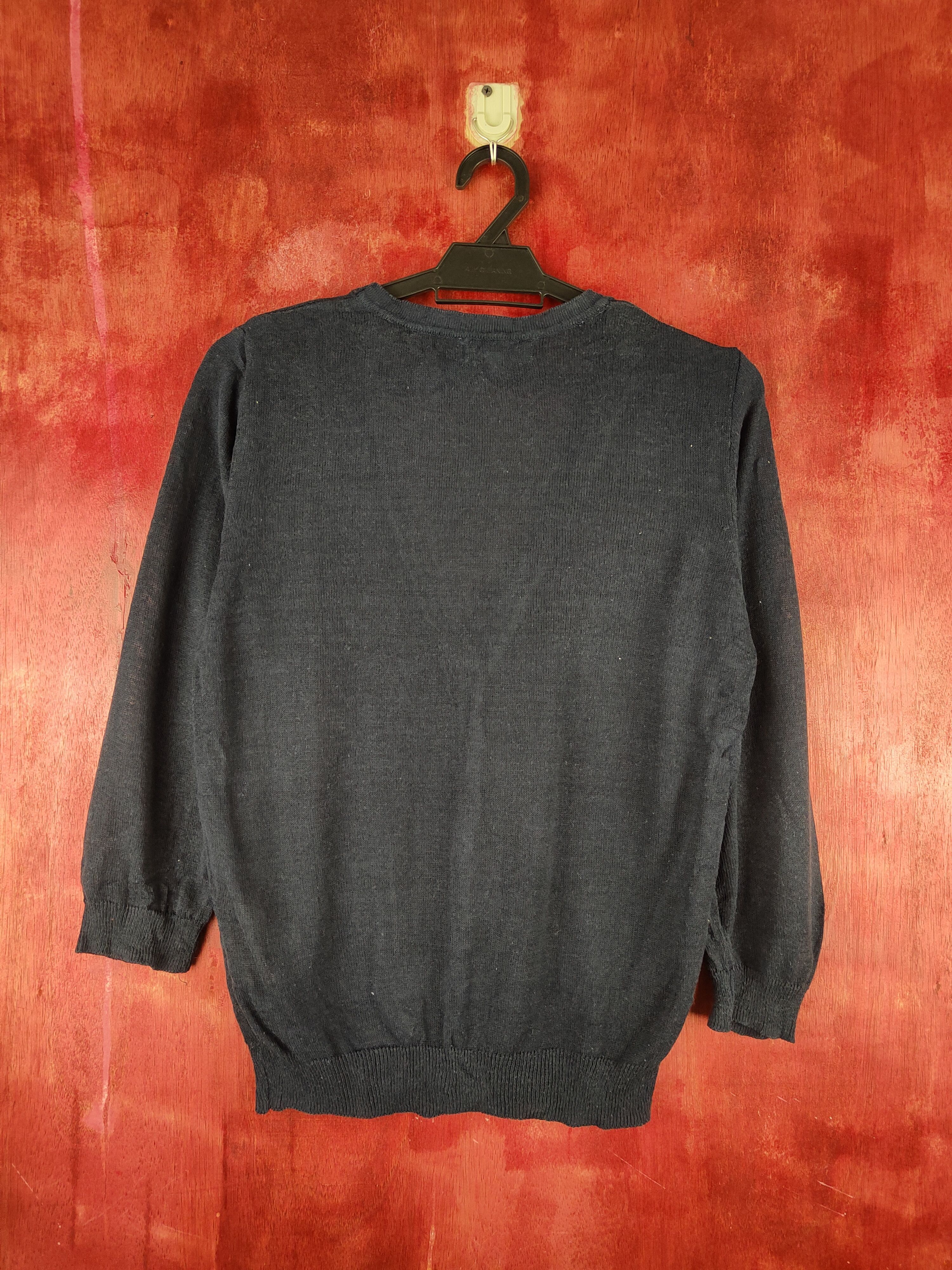 Japanese Brand Theoria Navy vintage Knitwear Cardigan #S1161 Size M / US 6-8 / IT 42-44 - 7 Thumbnail