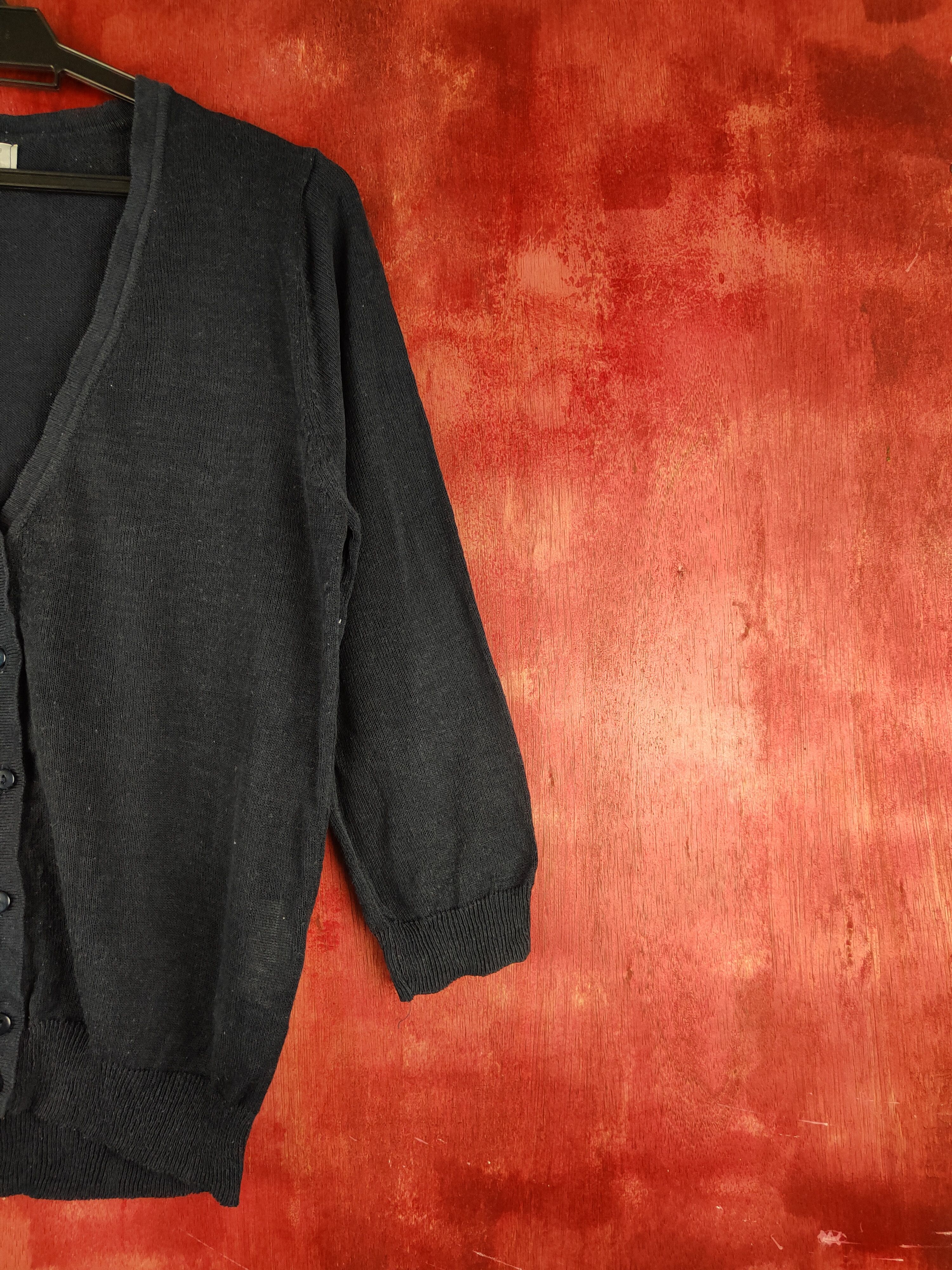 Japanese Brand Theoria Navy vintage Knitwear Cardigan #S1161 Size M / US 6-8 / IT 42-44 - 5 Thumbnail
