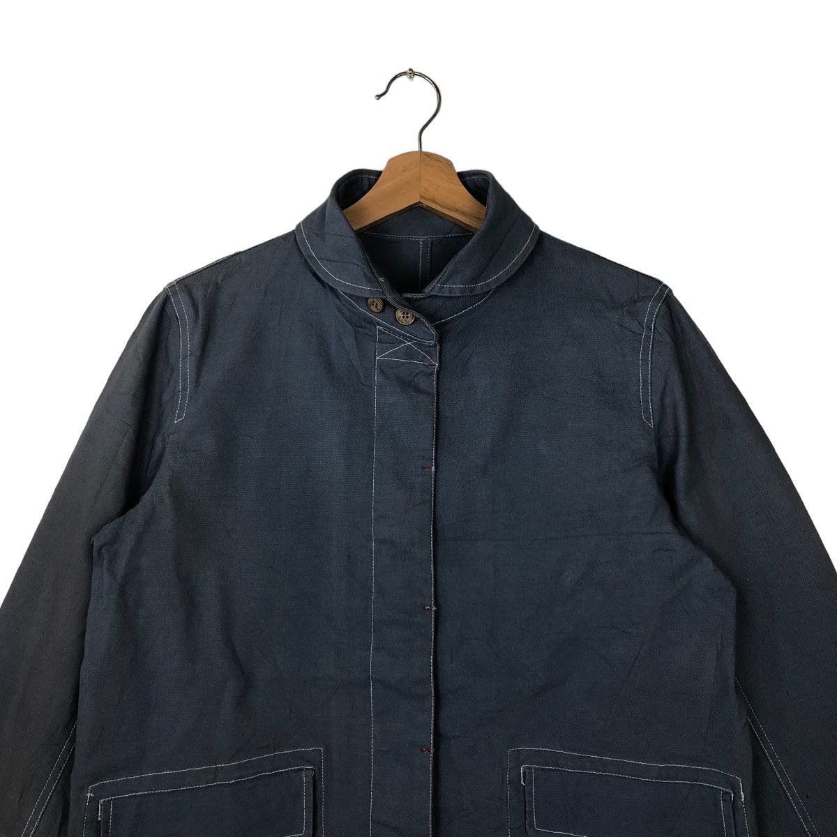 Japanese Brand 🔥RARE CHORE DENIM WORK JACKET JAPAN BY ISSEY MIYAKE Size US M / EU 48-50 / 2 - 2 Thumbnail