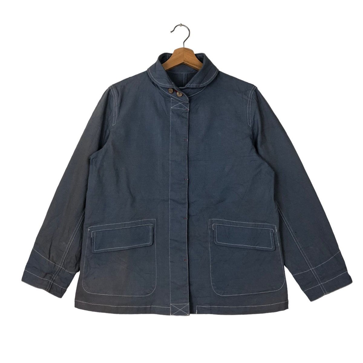 🔥RARE CHORE DENIM WORK JACKET JAPAN BY ISSEY MIYAKE